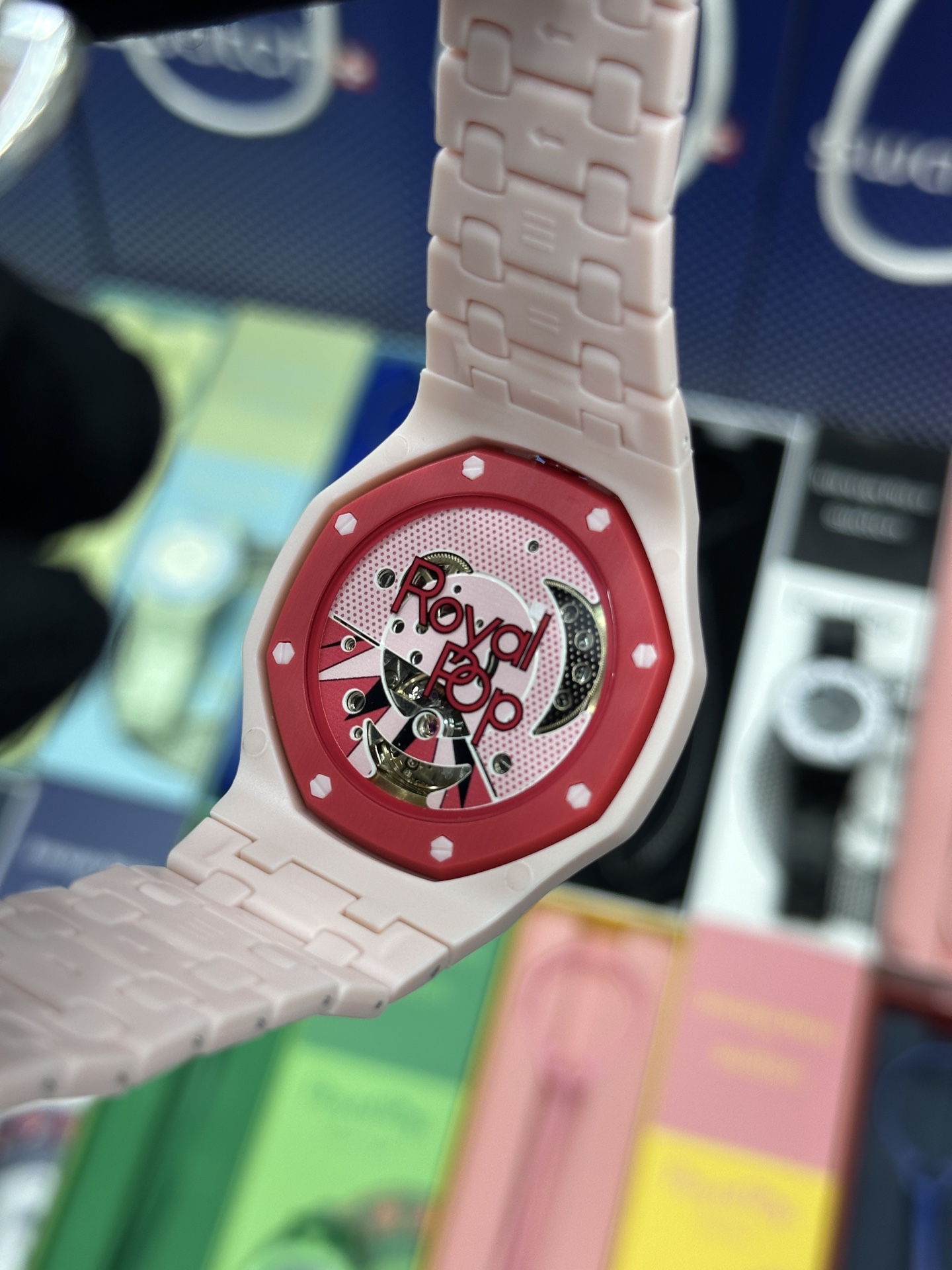 SWATCH 斯沃琪 x Audemars Piguet 爱彼 机械机芯Royal pop 多巴胺色彩时尚潮流学生情侣 男女同款 腕表 