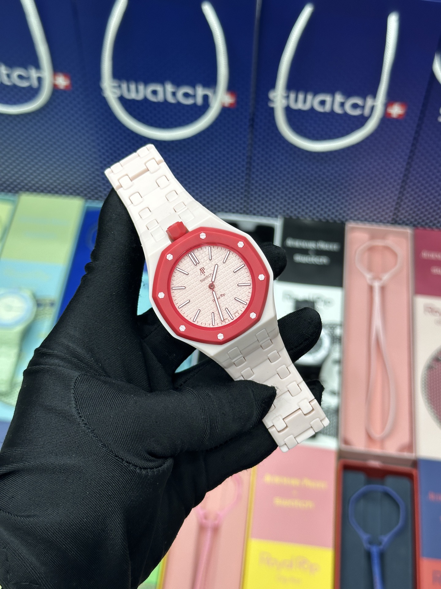 SWATCH 斯沃琪 x Audemars Piguet 爱彼 机械机芯Royal pop 多巴胺色彩时尚潮流学生情侣 男女同款 腕表 