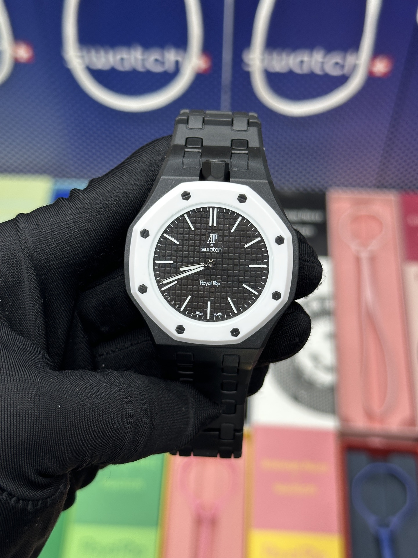 SWATCH 斯沃琪 x Audemars Piguet 爱彼 机械机芯Royal pop 多巴胺色彩时尚潮流学生情侣 男女同款 腕表 