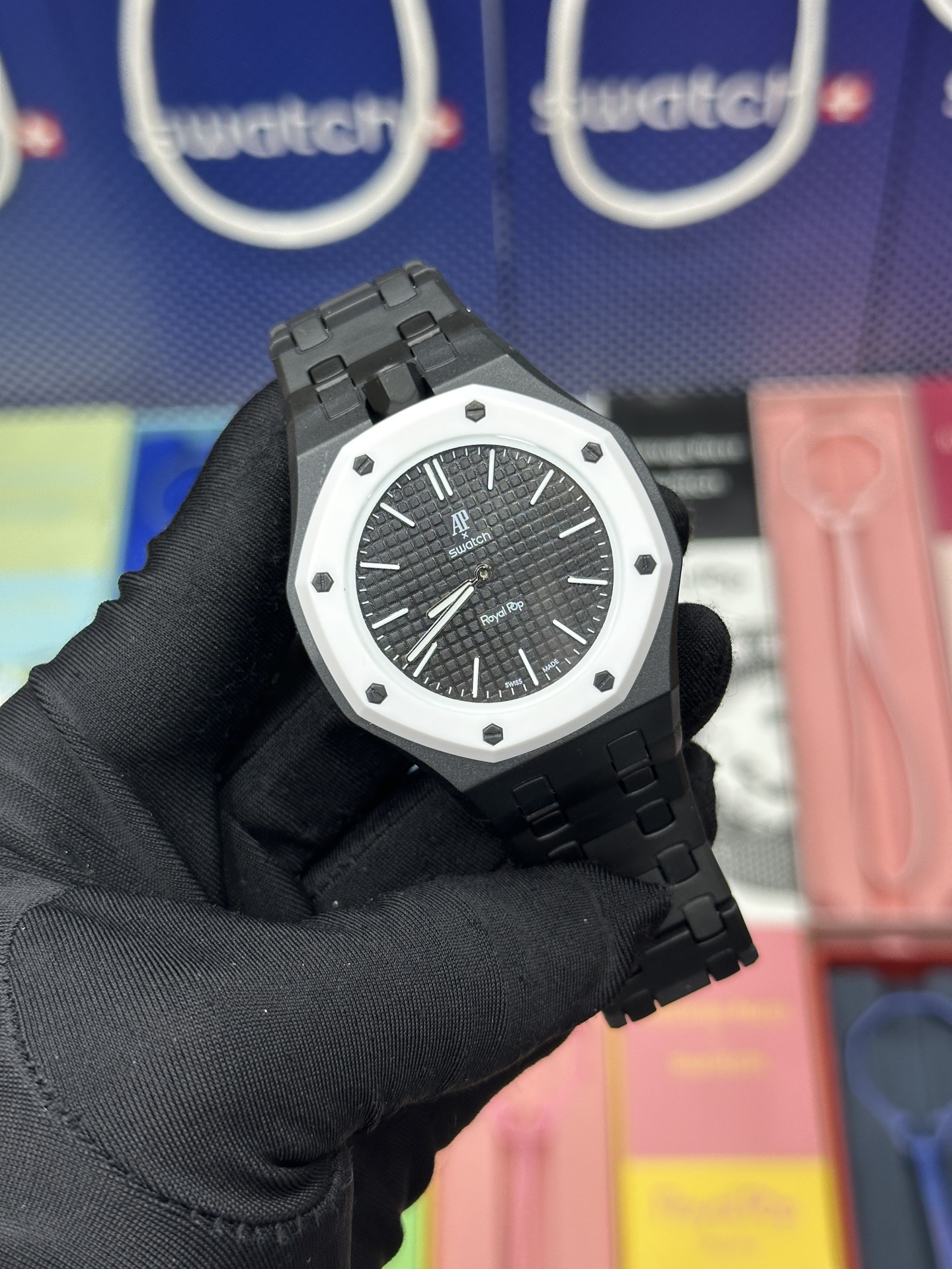 SWATCH 斯沃琪 x Audemars Piguet 爱彼 机械机芯Royal pop 多巴胺色彩时尚潮流学生情侣 男女同款 腕表 