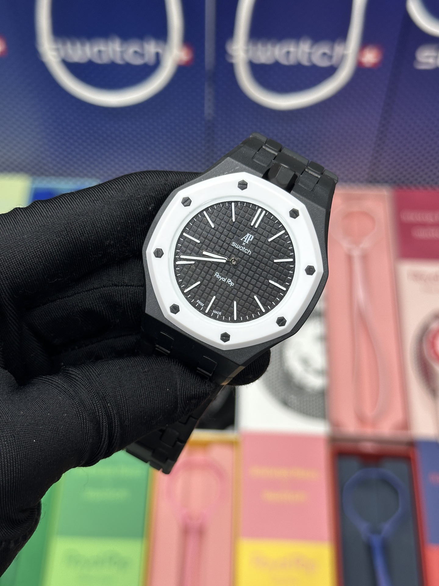 SWATCH 斯沃琪 x Audemars Piguet 爱彼 机械机芯Royal pop 多巴胺色彩时尚潮流学生情侣 男女同款 腕表 