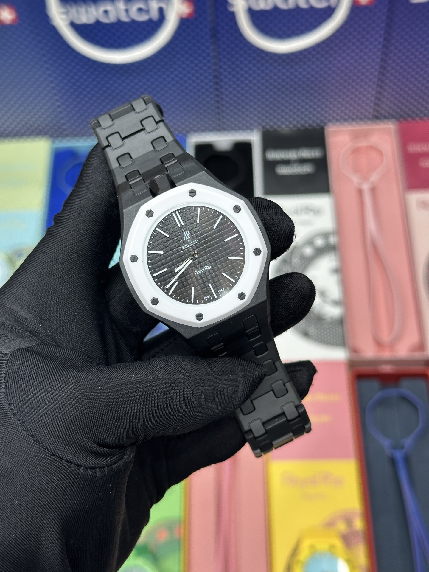 SWATCH 斯沃琪 x Audemars Piguet 爱彼 机械机芯Royal pop 多巴胺色彩时尚潮流学生情侣 男女同款 腕表 