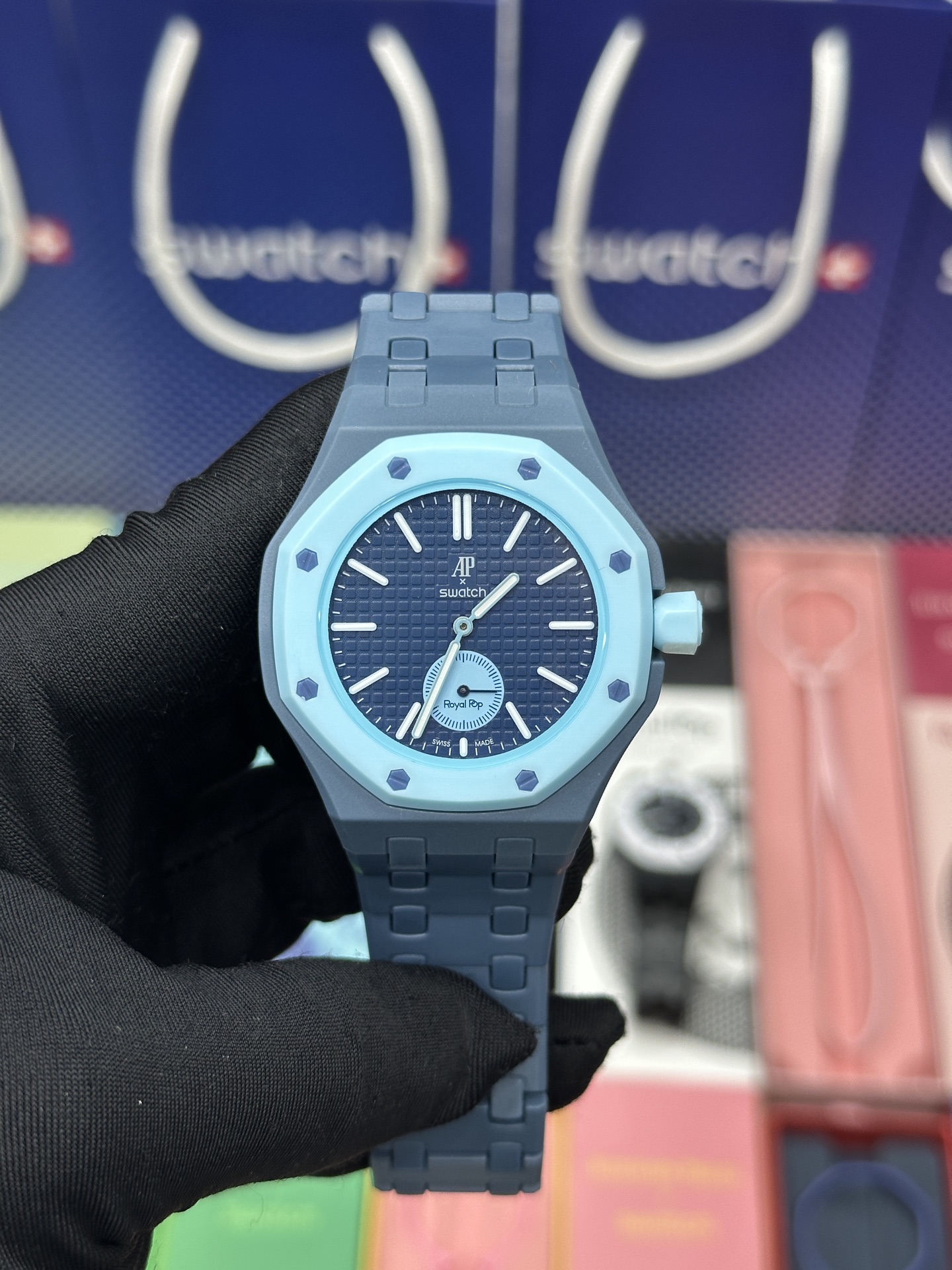 SWATCH 斯沃琪 x Audemars Piguet 爱彼 机械机芯Royal pop 多巴胺色彩时尚潮流学生情侣 男女同款 腕表 