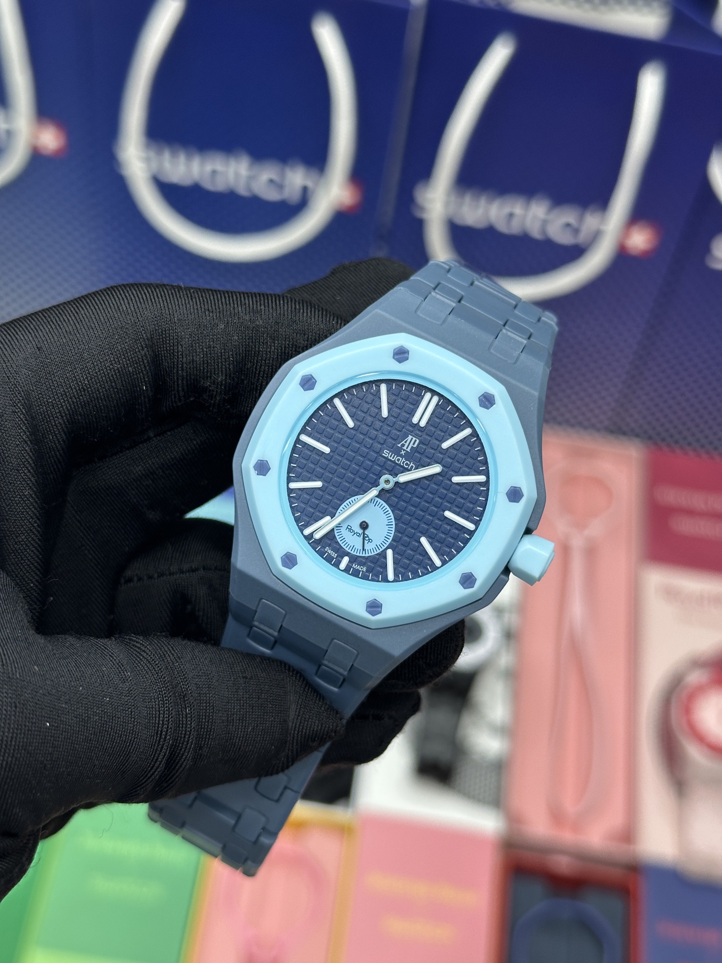 SWATCH 斯沃琪 x Audemars Piguet 爱彼 机械机芯Royal pop 多巴胺色彩时尚潮流学生情侣 男女同款 腕表 