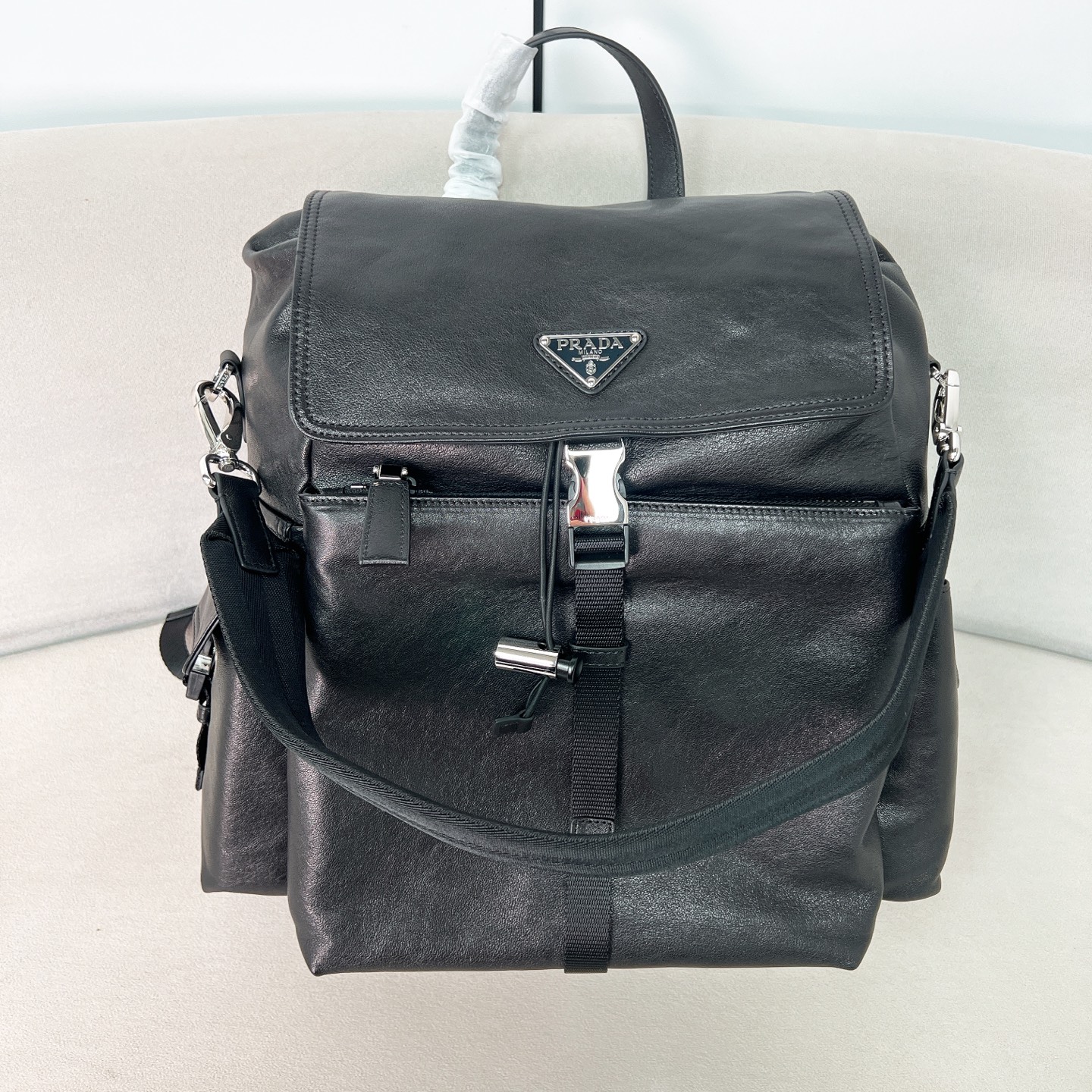 普拉达 PRADA  Explore  双肩包 尼龙 咖啡色 皮革  H0-2VZ118_2HE8_F0201