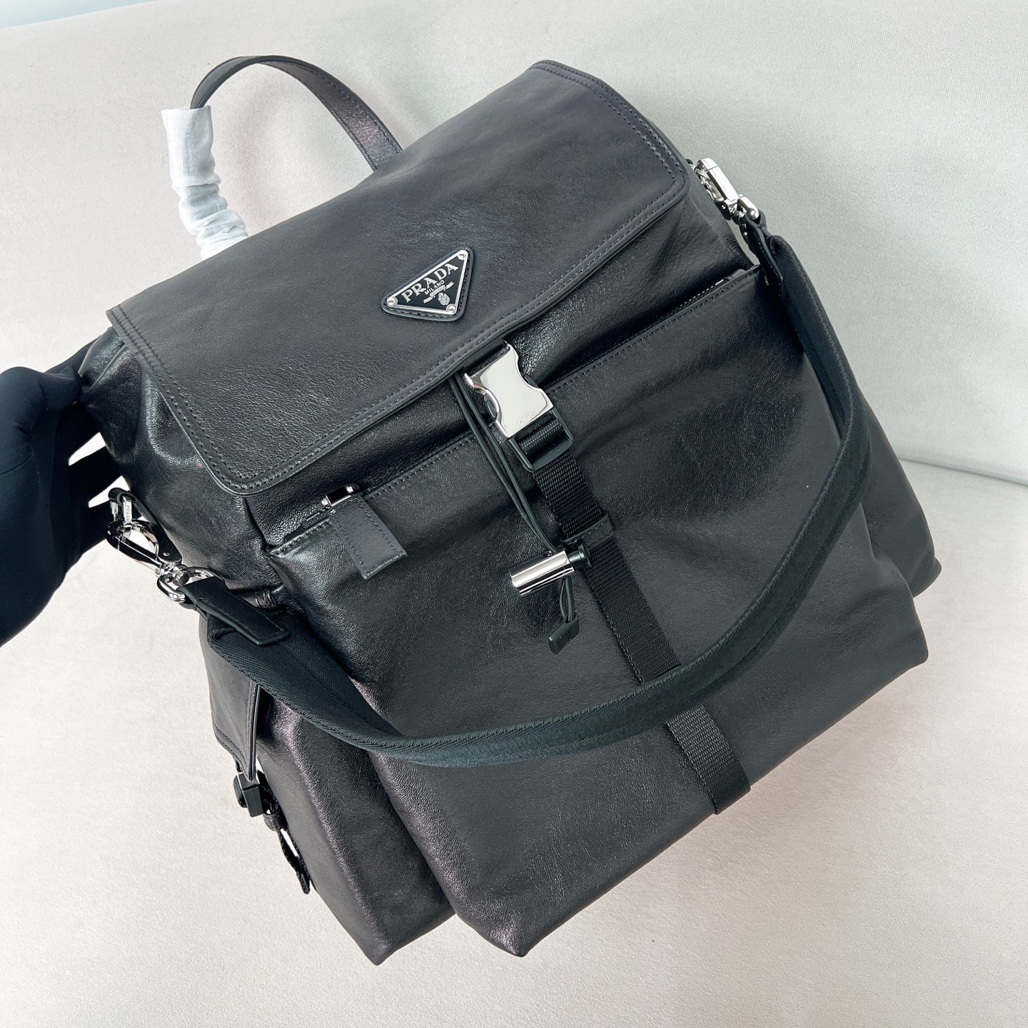 普拉达 PRADA  Explore  双肩包 尼龙 咖啡色 皮革  H0-2VZ118_2HE8_F0201