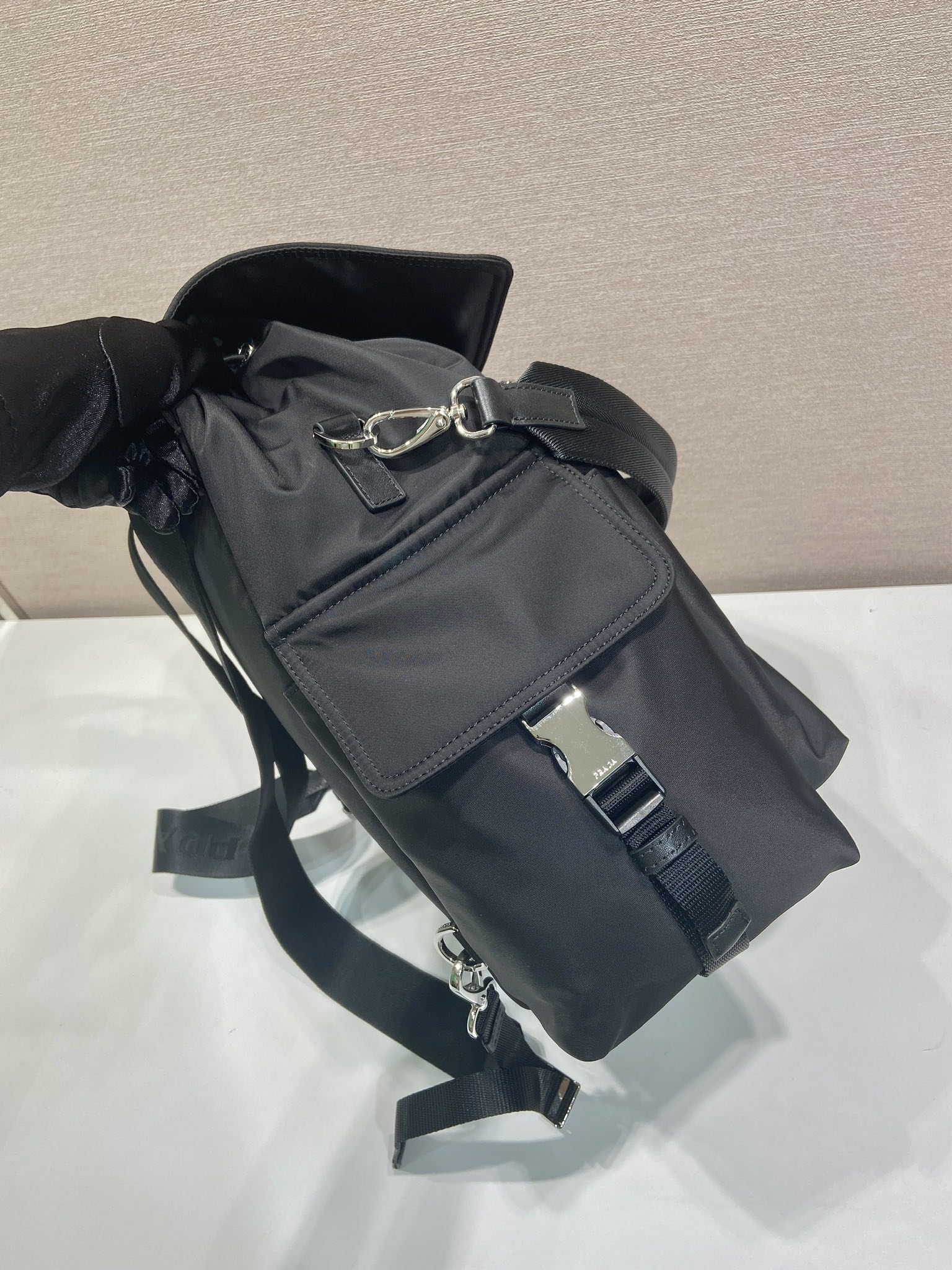 普拉达 PRADA  Explore  双肩包 尼龙 黑色 尼龙  H0-2VZ118_2DW3_F0002