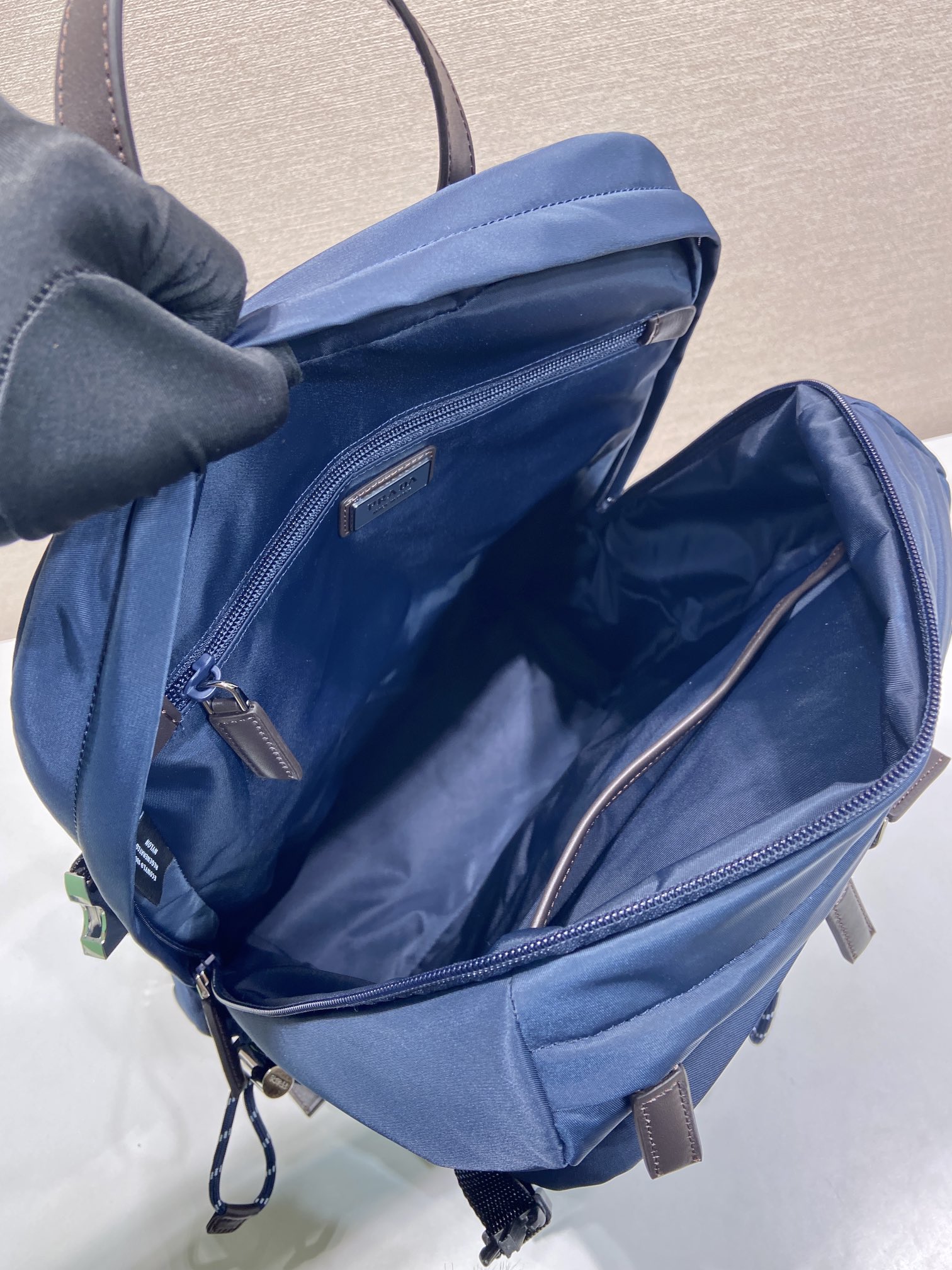 普拉达 PRADA Re-Nylon 双肩包 尼龙 海军蓝 尼龙  H0-2VZ122_2DMG_F0008