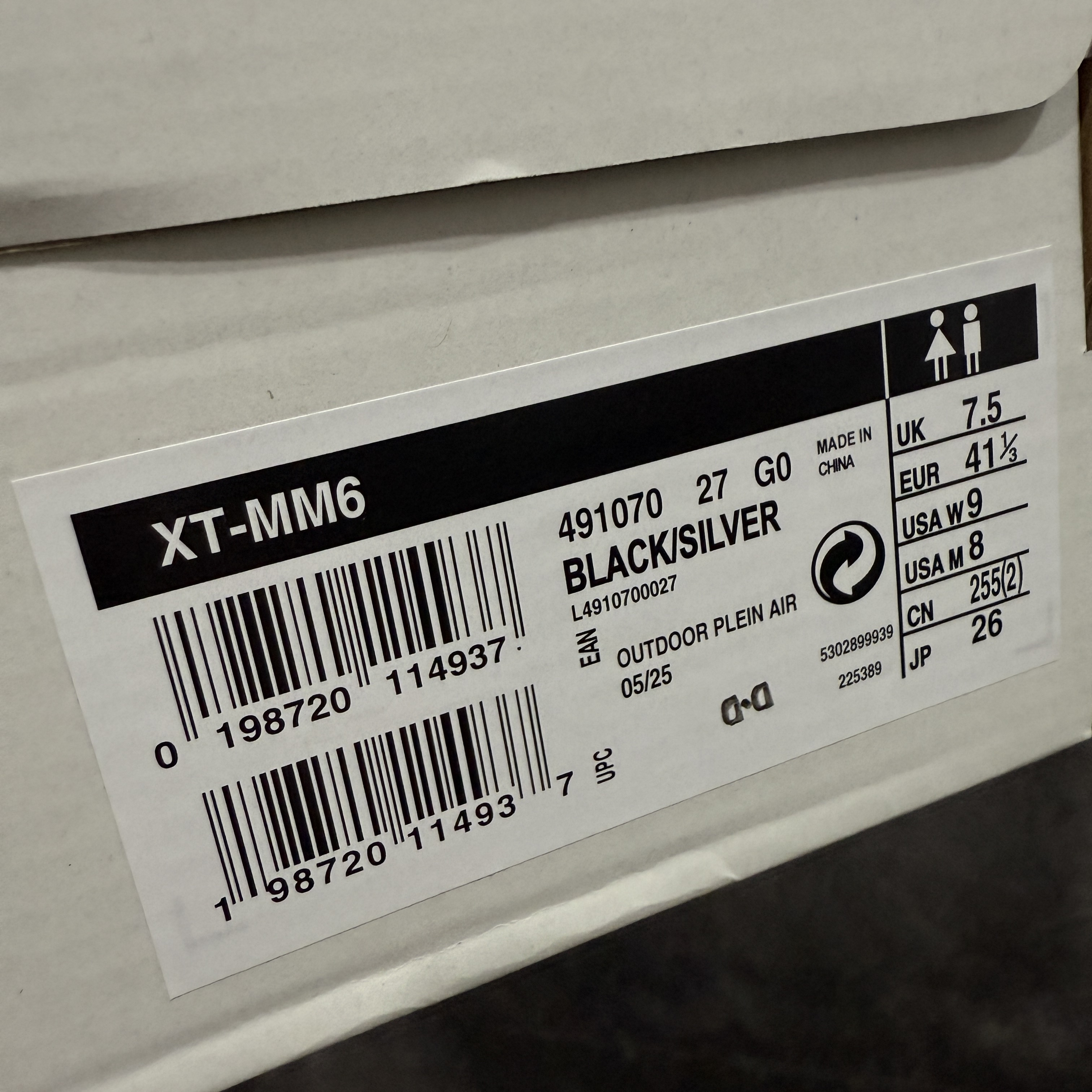 SALOMON XT-6  MM6 Maison Margiela 萨洛蒙  低筒 减震防滑 户外 跑步鞋 运动鞋 登山 男鞋 女鞋  波鞋 （版型偏小一码）黑银491070