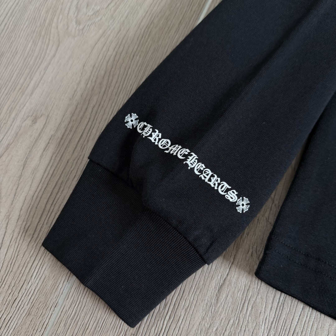 Chrome Hearts CH克罗心 长袖 袖子字体 后背大马蹄  STAFF黑橙