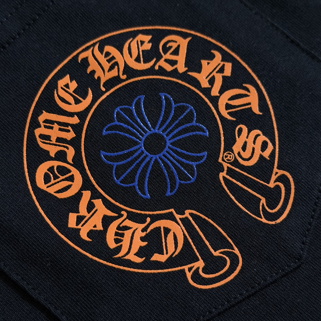 Chrome Hearts CH克罗心 长袖 袖子字体 后背大马蹄  STAFF黑橙