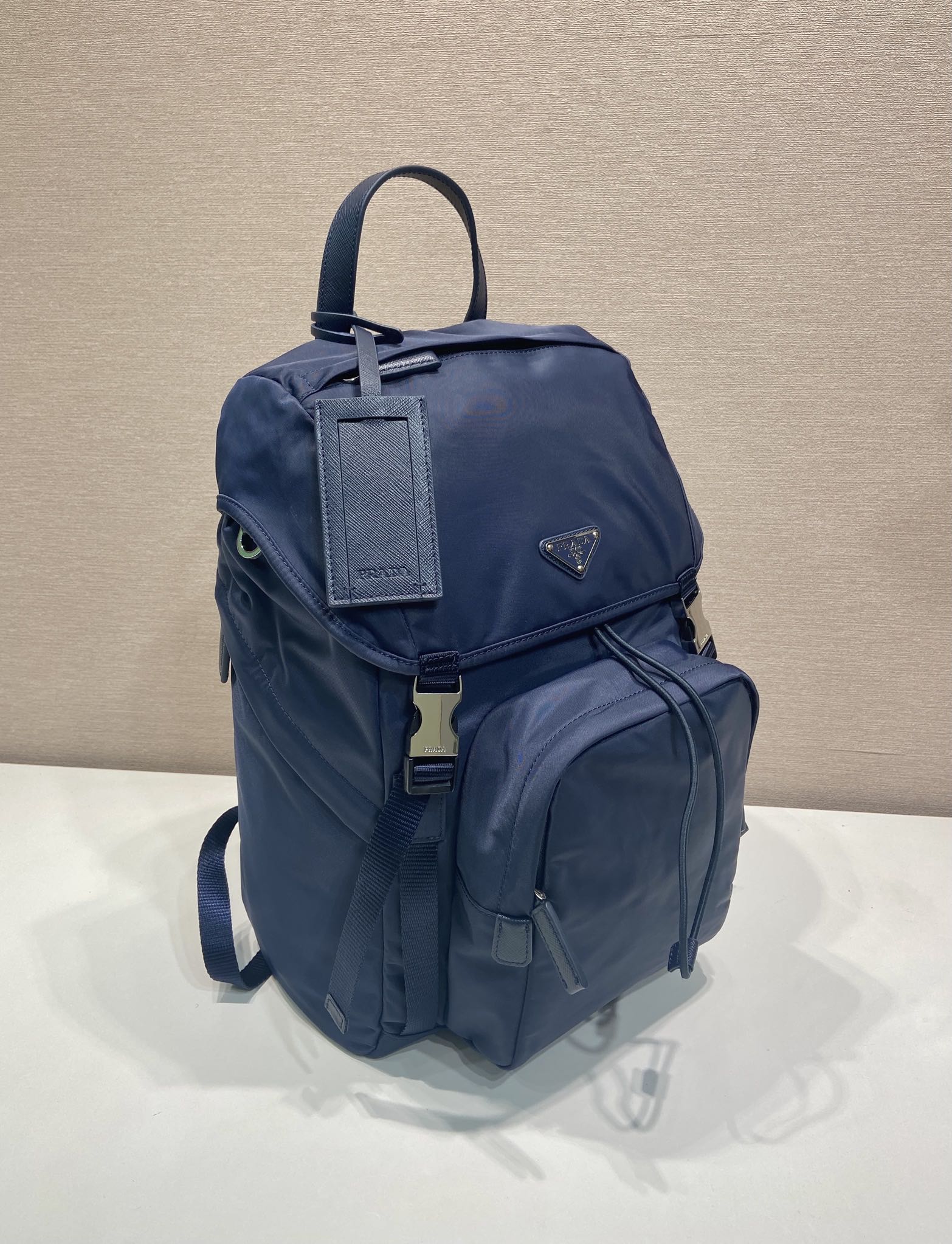普拉达 PRADA  Re-Nylon 双肩包 蓝色 尼龙  H0-2VZ135_2DMG_F0008_V_HOL