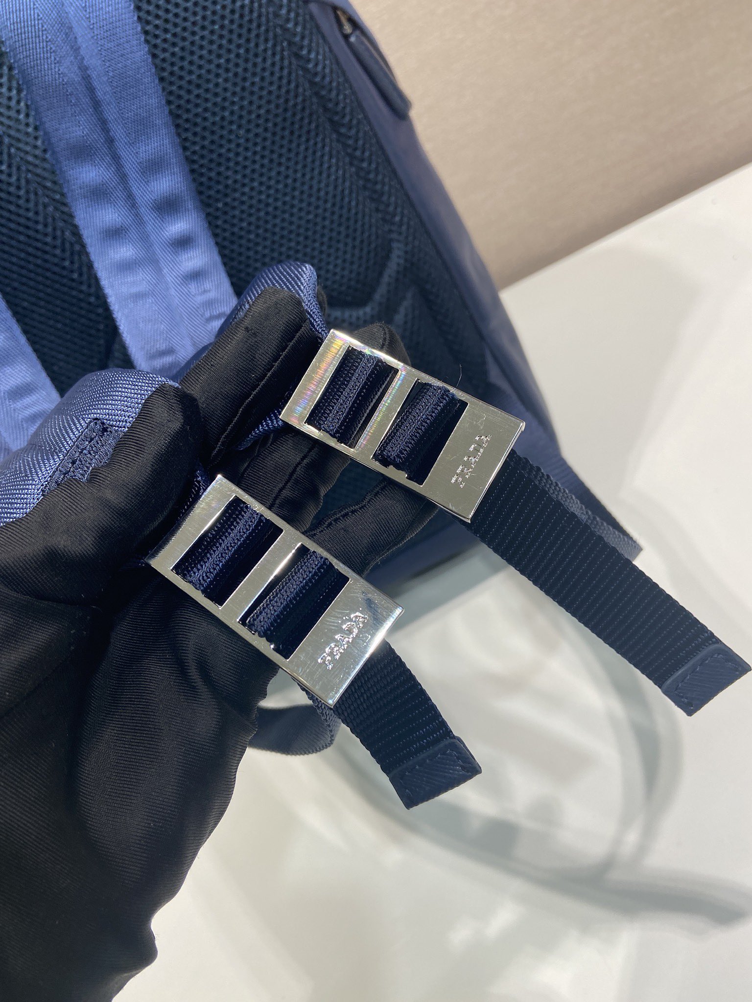普拉达 PRADA  Re-Nylon 双肩包 蓝色 尼龙  H0-2VZ135_2DMG_F0008_V_HOL