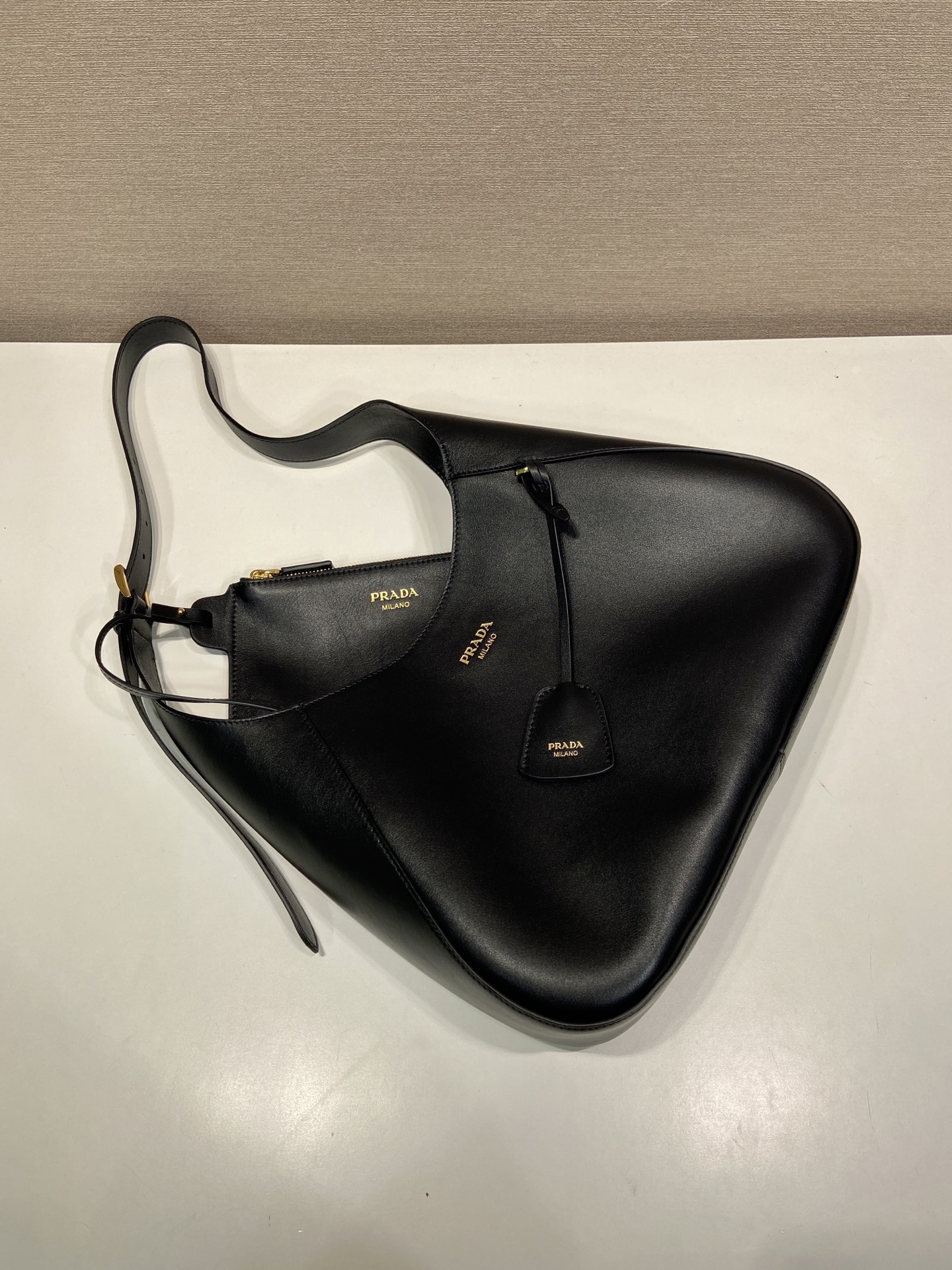 普拉达 PRADA  Boogie 单肩斜跨 包 黑色 皮革 H0-1BC300