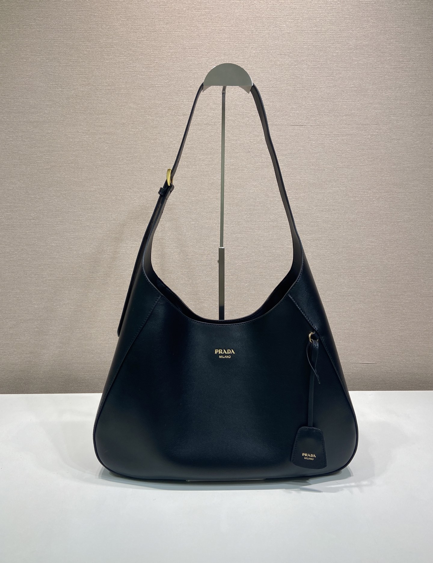 普拉达 PRADA  Boogie 单肩斜跨 包 黑色 皮革 H0-1BC299_2ZRN_F0002