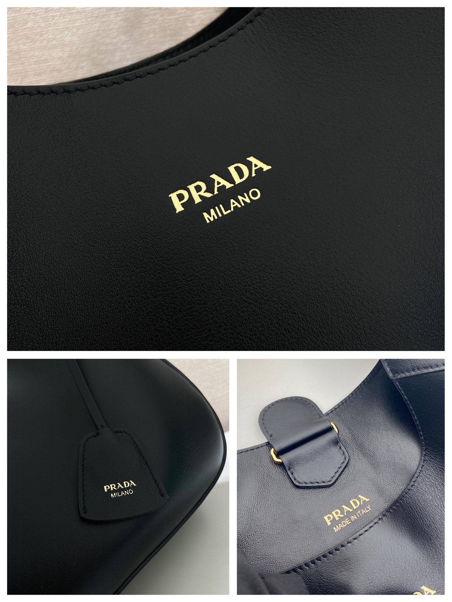 普拉达 PRADA  Boogie 单肩斜跨 包 黑色 皮革 H0-1BC299_2ZRN_F0002