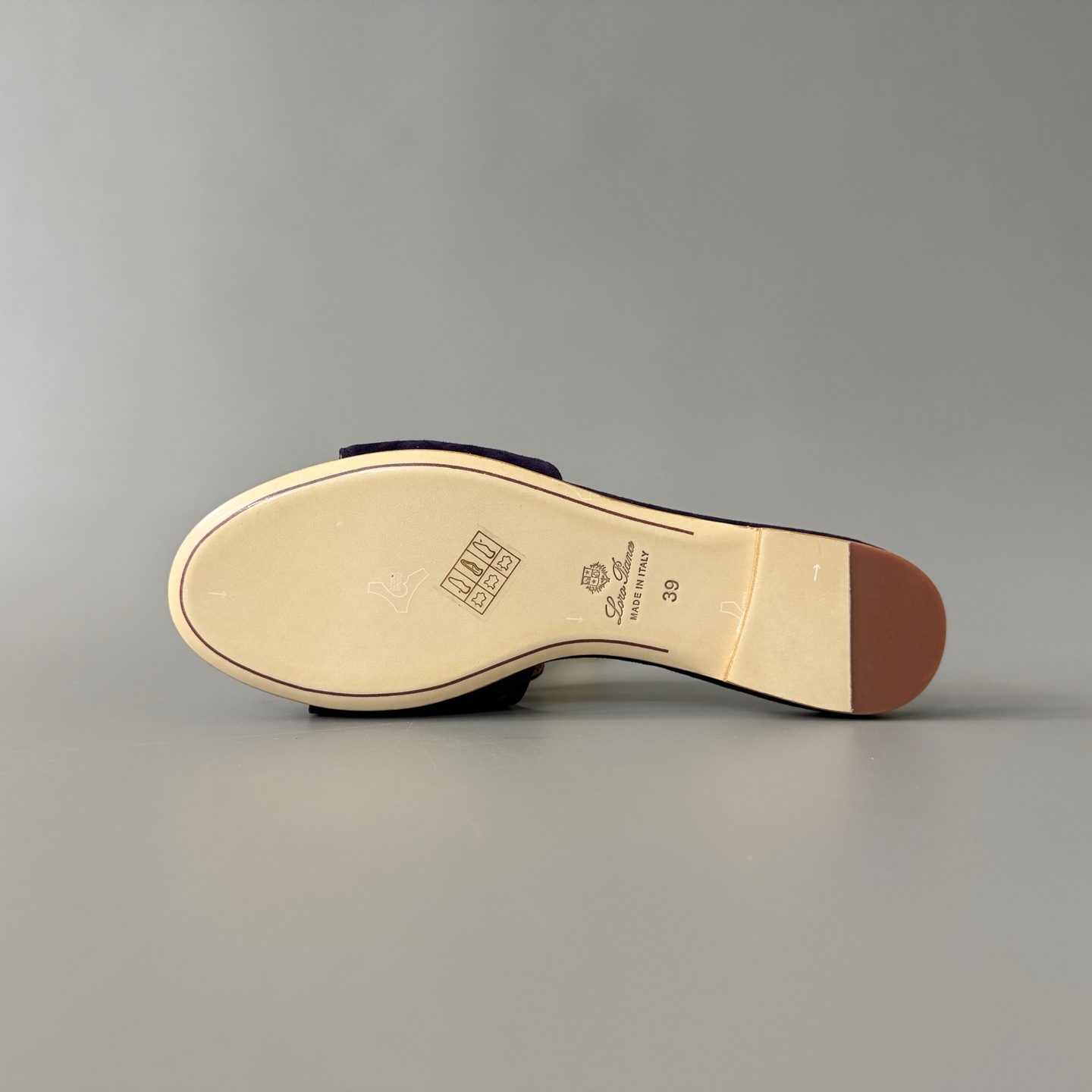 Women's LP Loro Piana Summer Charms Open-Toe Slip-On Slides with Pendant Detail