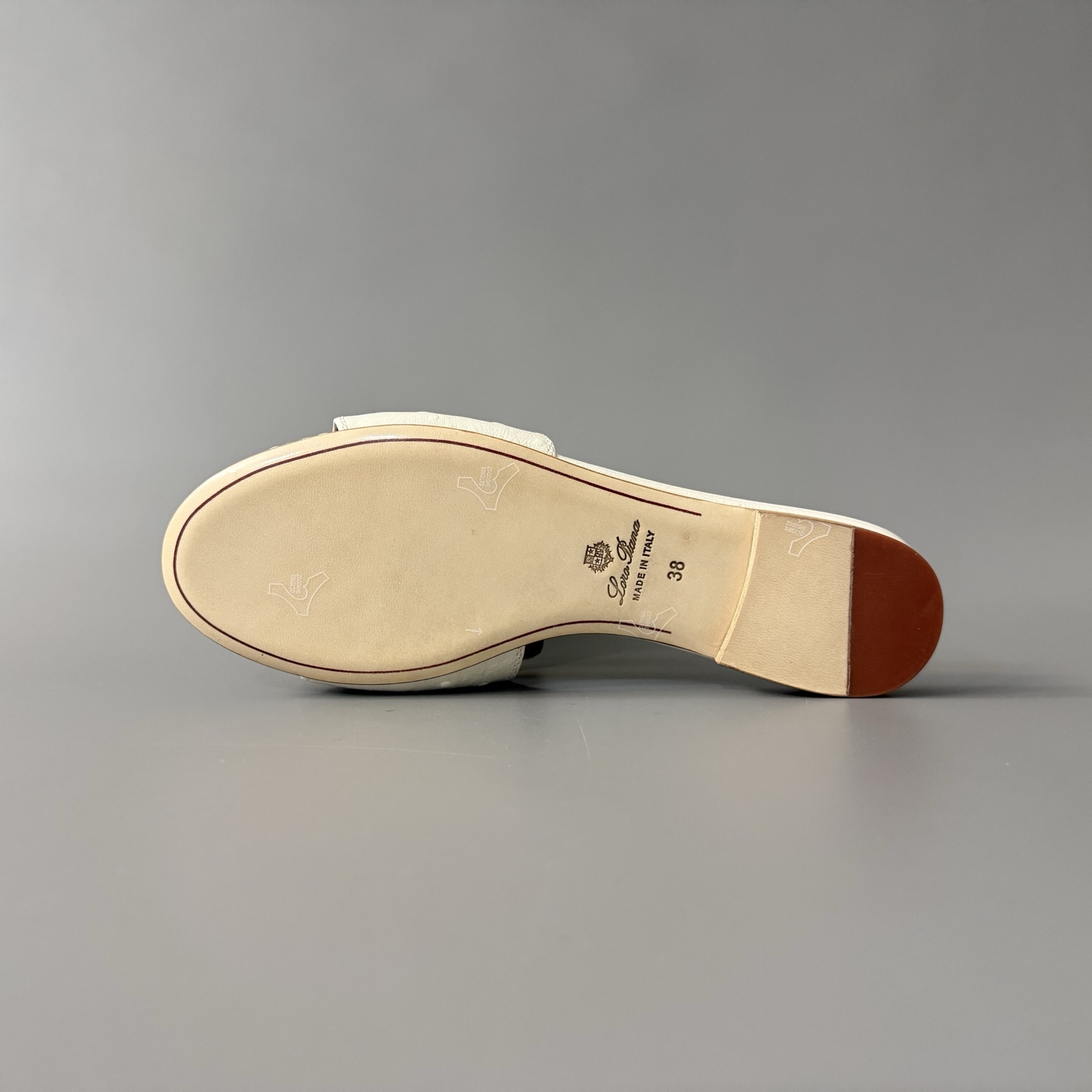 Women's LP Loro Piana Summer Charms Open-Toe Slip-On Slides with Pendant Detail