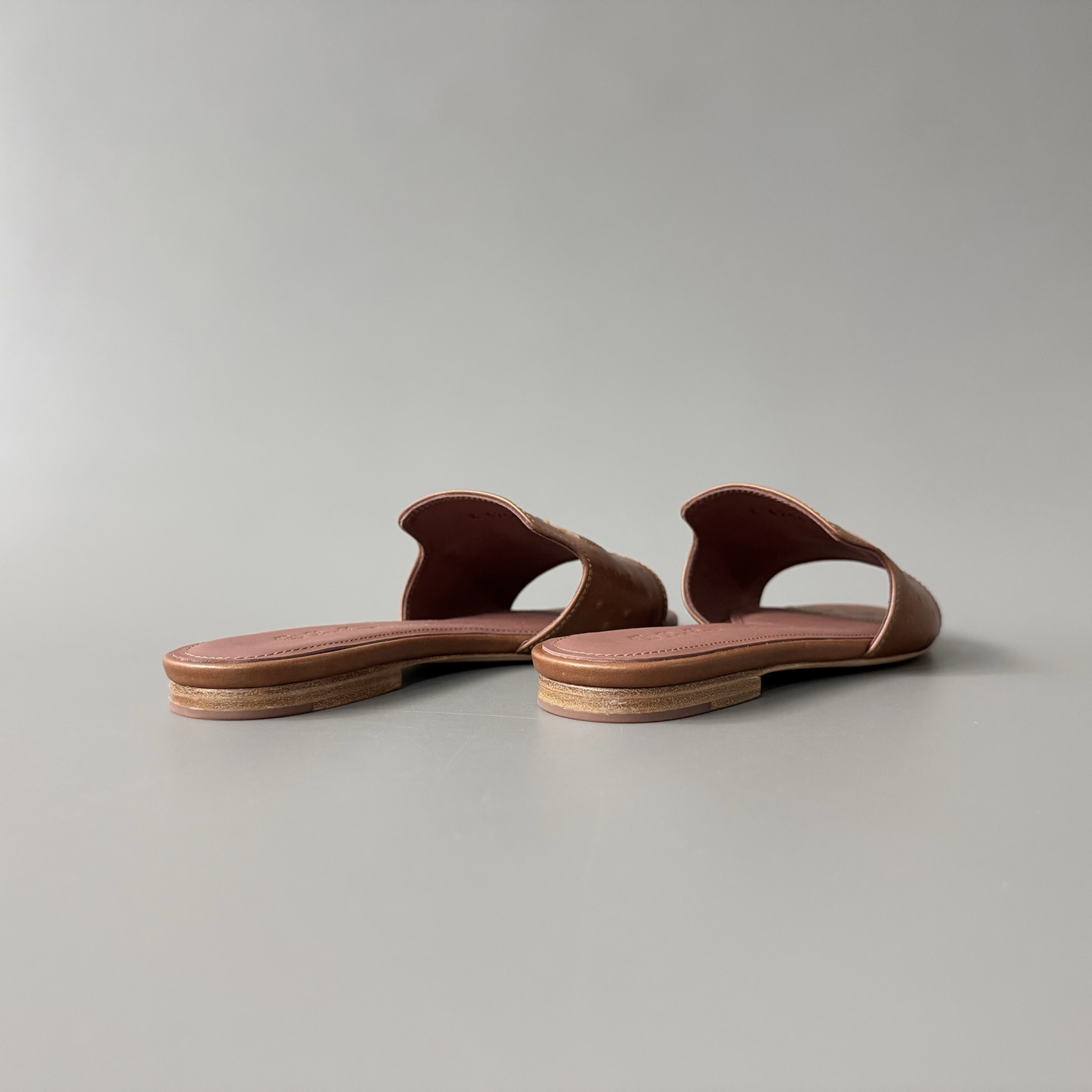 Women's LP Loro Piana Summer Charms Open-Toe Slip-On Slides with Pendant Detail