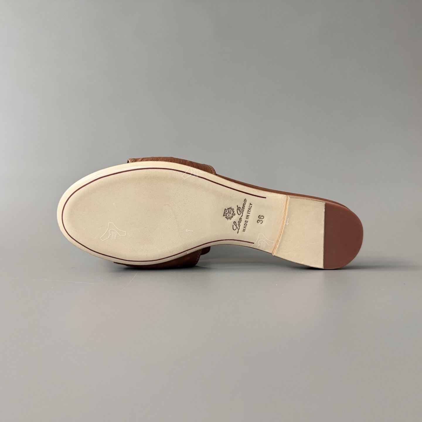 Women's LP Loro Piana Summer Charms Open-Toe Slip-On Slides with Pendant Detail