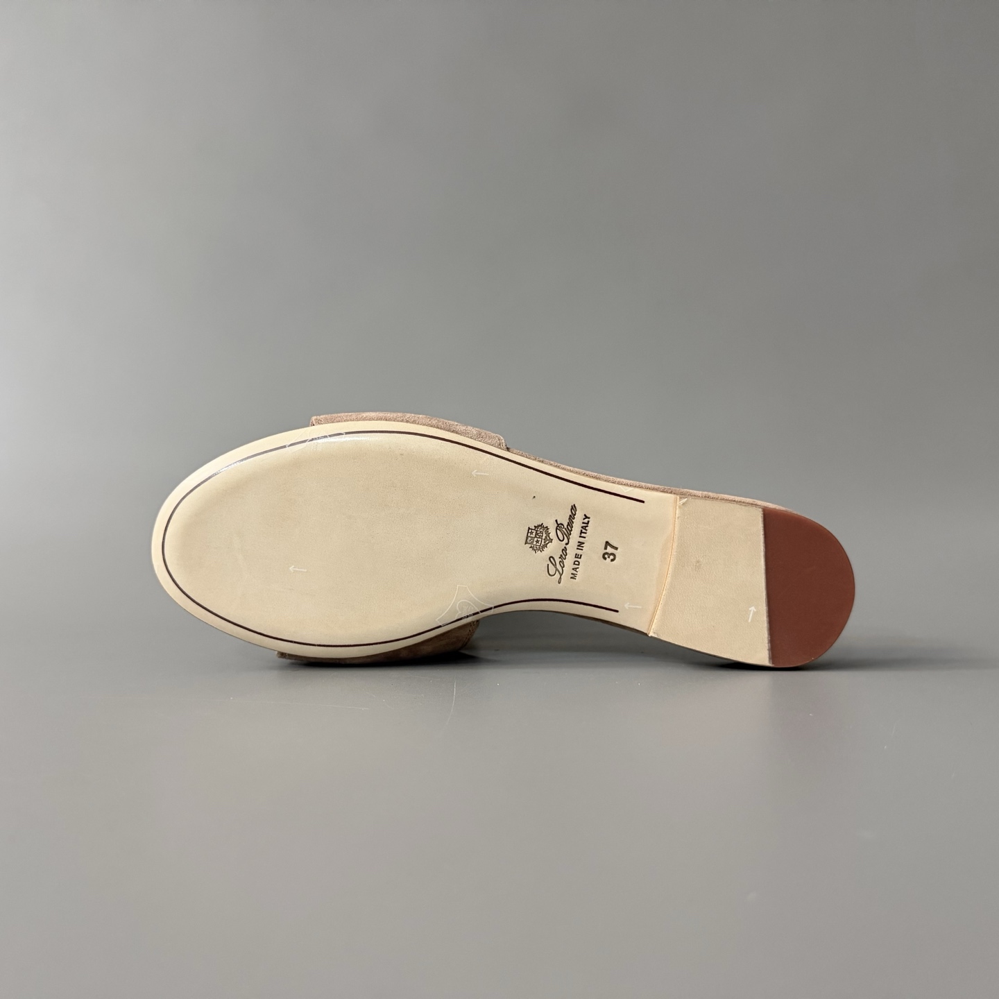 Women's LP Loro Piana Summer Charms Open-Toe Slip-On Slides with Pendant Detail