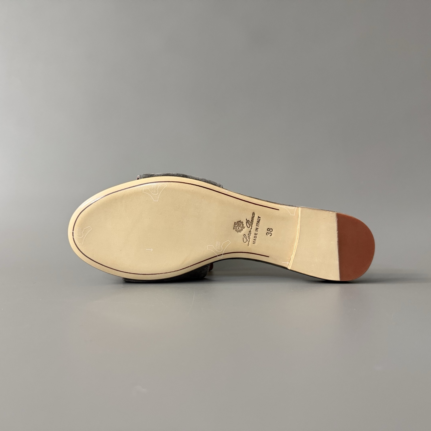 Women's LP Loro Piana Summer Charms Open-Toe Slip-On Slides with Pendant Detail