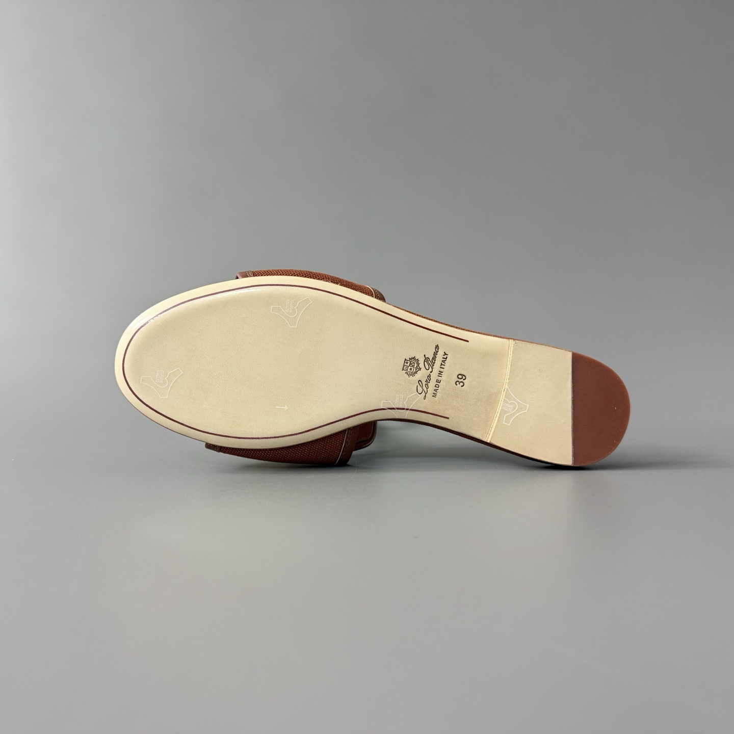Women's LP Loro Piana Summer Charms Open-Toe Slip-On Slides with Pendant Detail