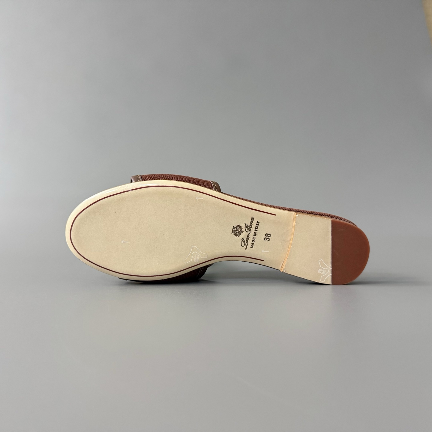 Women's LP Loro Piana Summer Charms Open-Toe Slip-On Slides with Pendant Detail