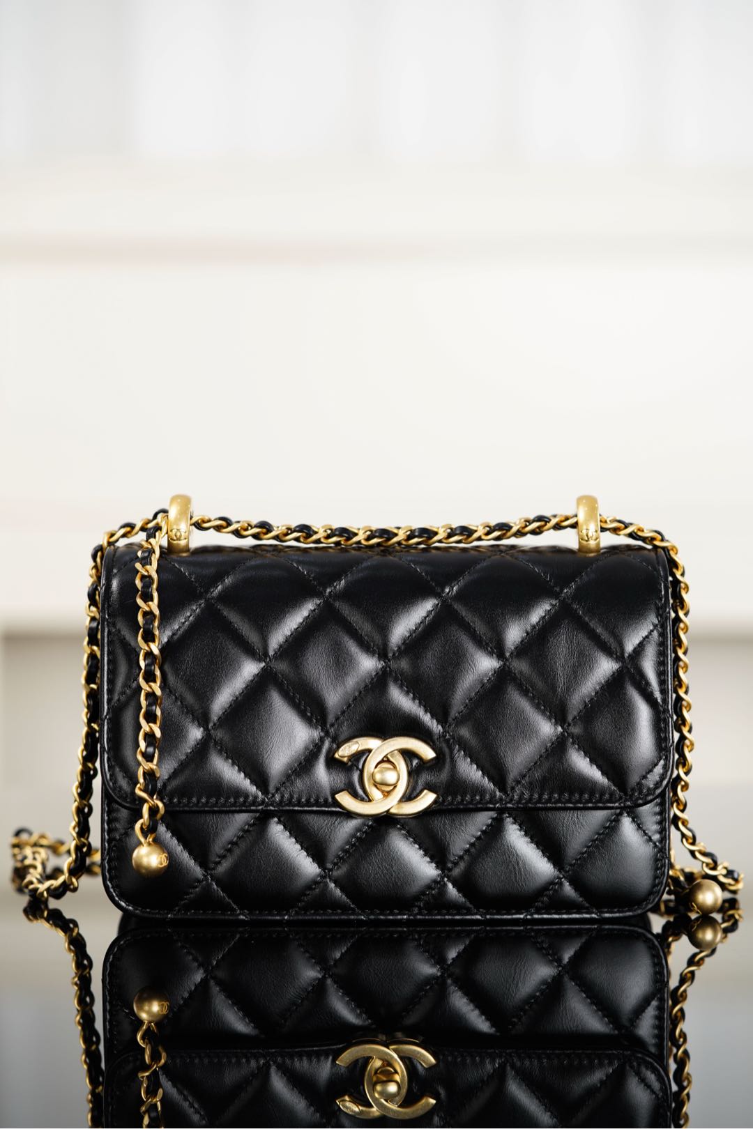 Chanel 25S CF Mini Black Lambskin Crossbody Bag-A20