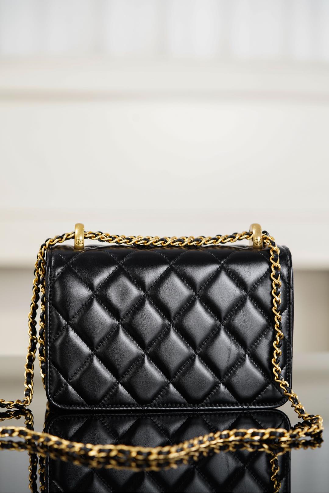 Chanel 25S CF Mini Black Lambskin Crossbody Bag-A20