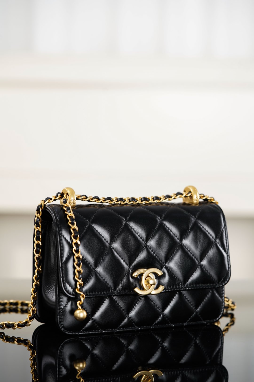 Chanel 25S CF Mini Black Lambskin Crossbody Bag-A20
