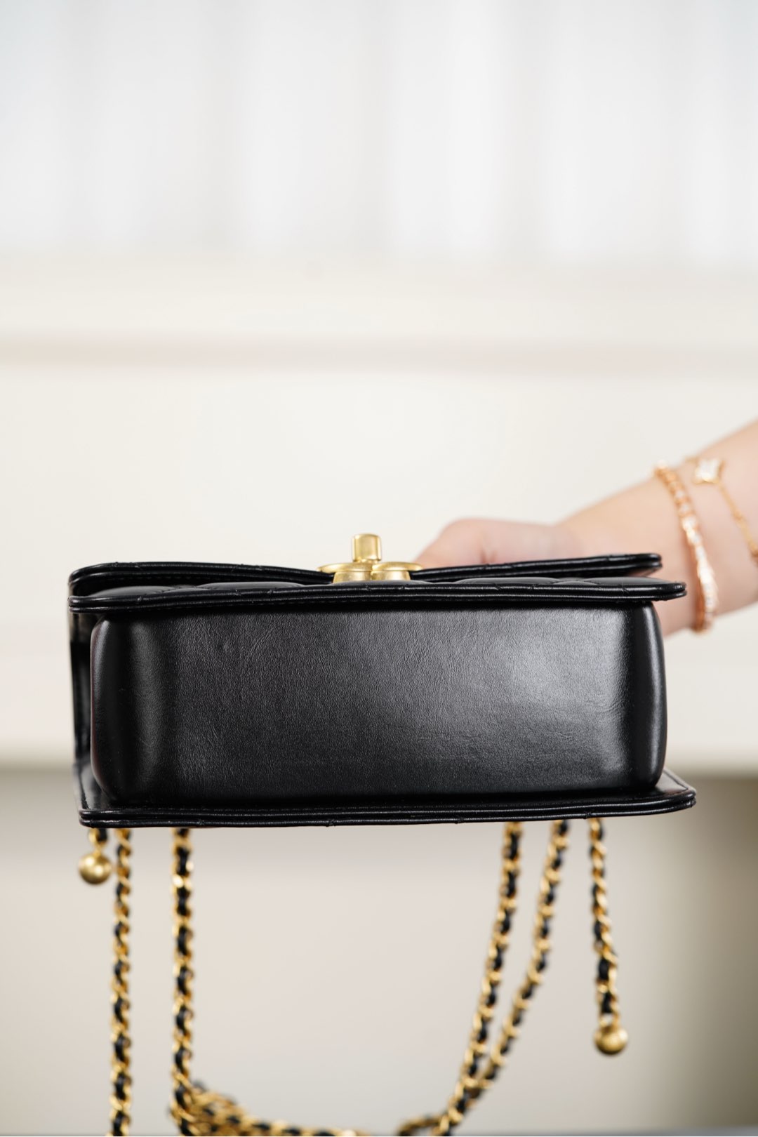 Chanel 25S CF Mini Black Lambskin Crossbody Bag-A20