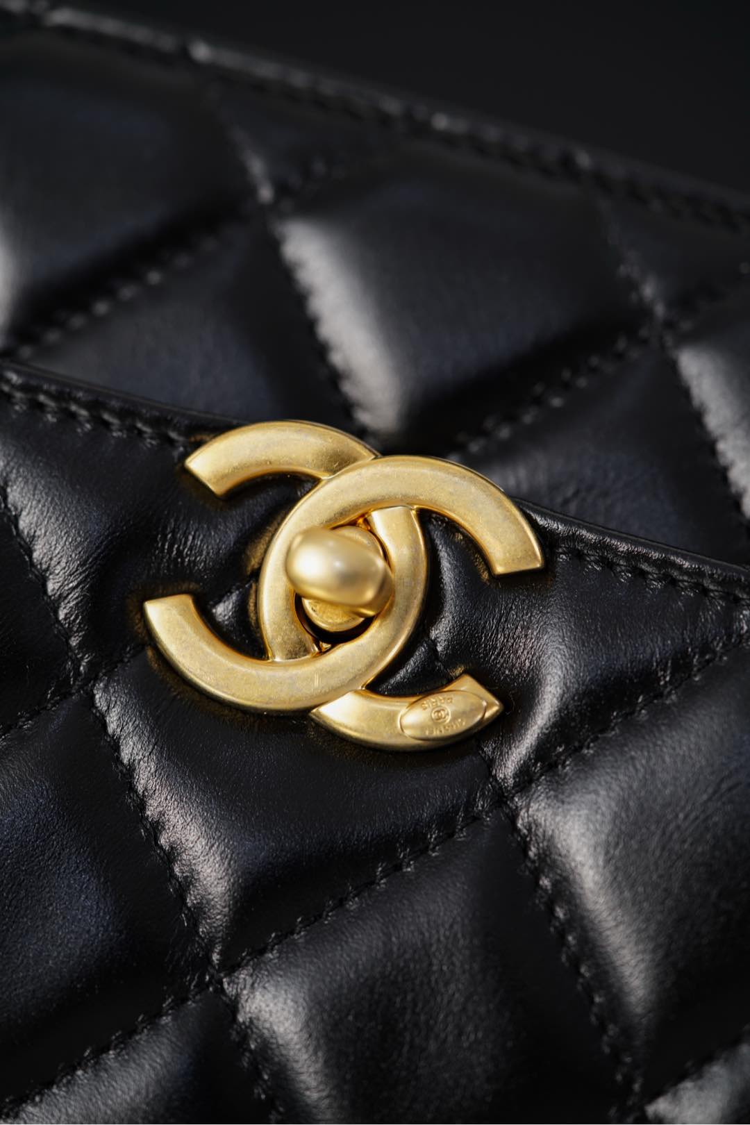 Chanel 25S CF Mini Black Lambskin Crossbody Bag-A20