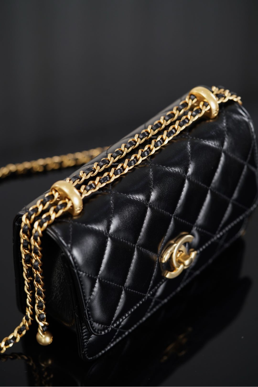 Chanel 25S CF Mini Black Lambskin Crossbody Bag-A20