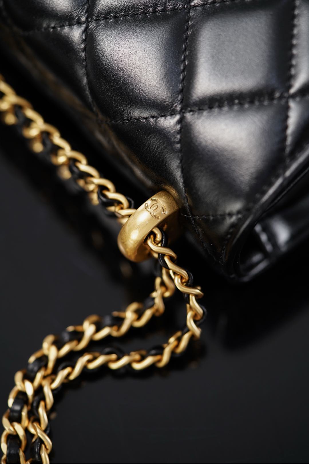Chanel 25S CF Mini Black Lambskin Crossbody Bag-A20