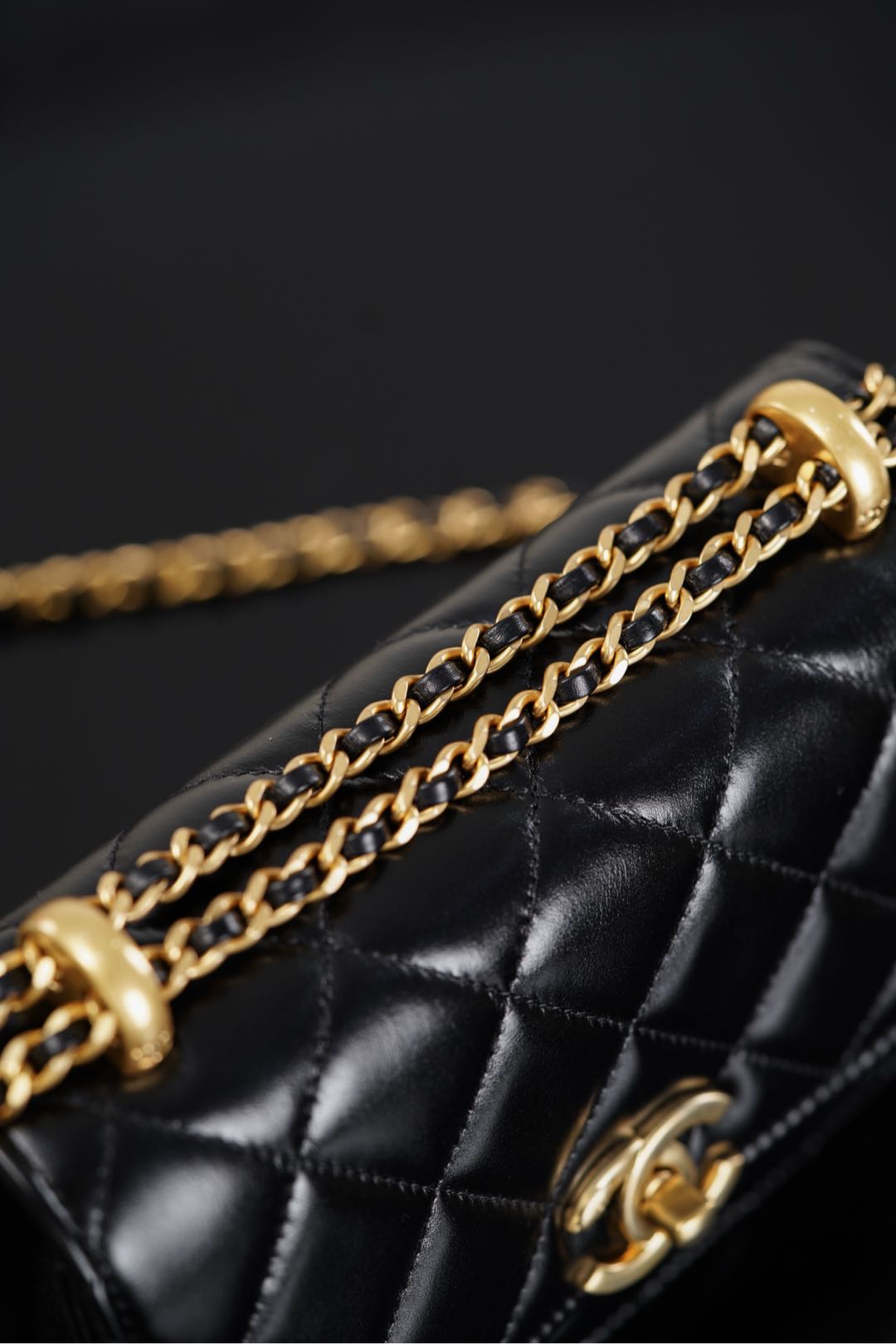 Chanel 25S CF Mini Black Lambskin Crossbody Bag-A20