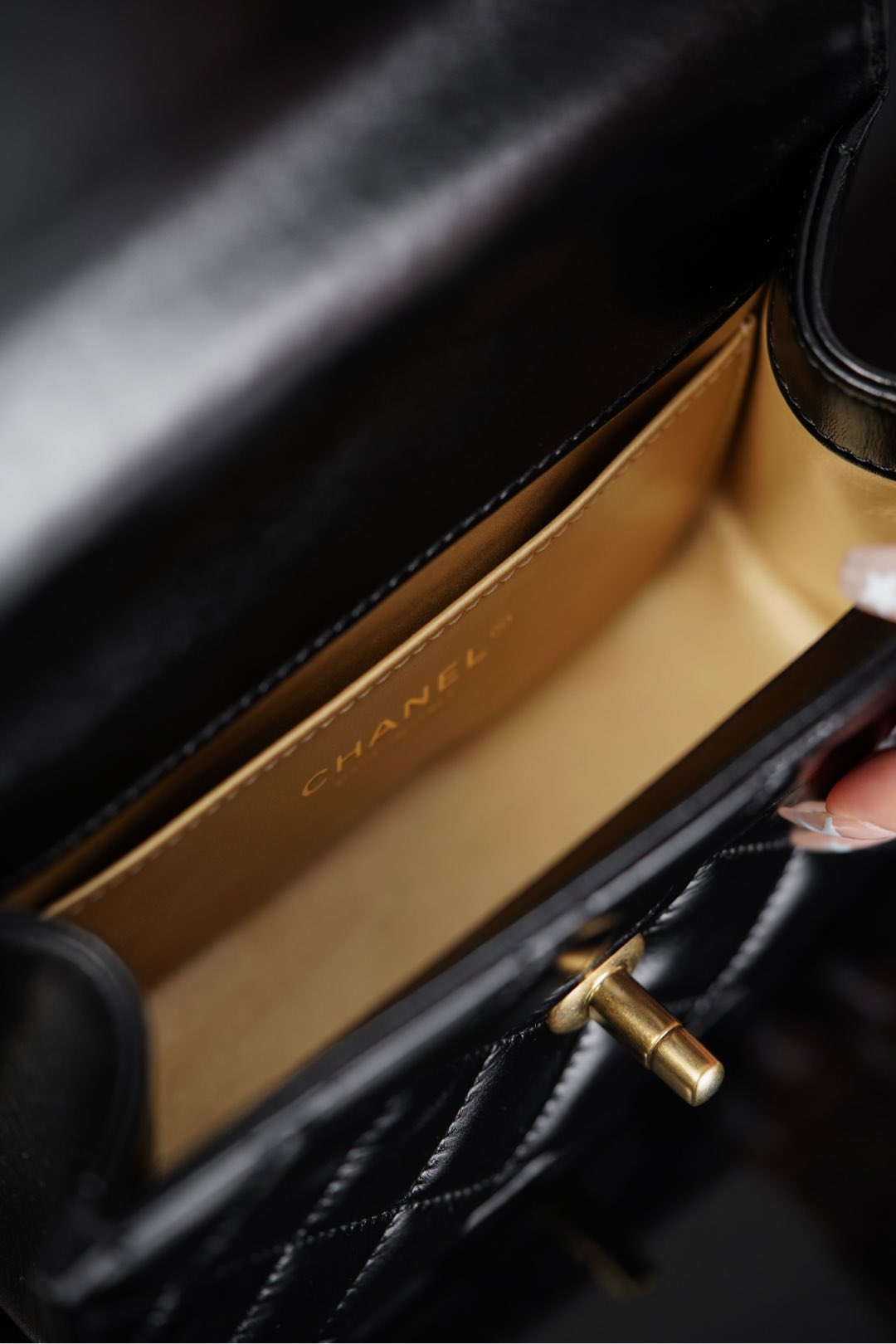 Chanel 25S CF Mini Black Lambskin Crossbody Bag-A20