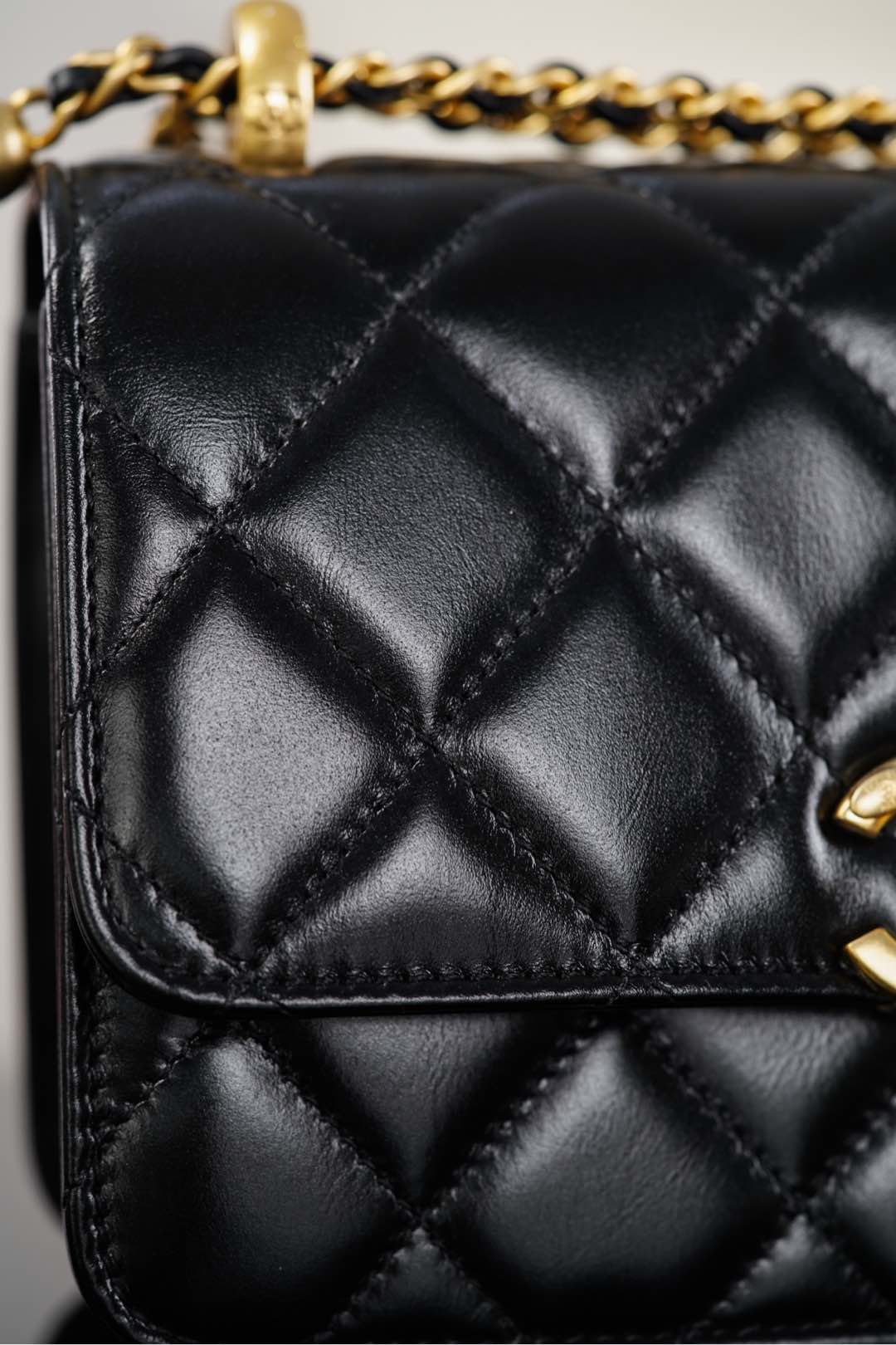 Chanel 25S CF Mini Black Lambskin Crossbody Bag-A20