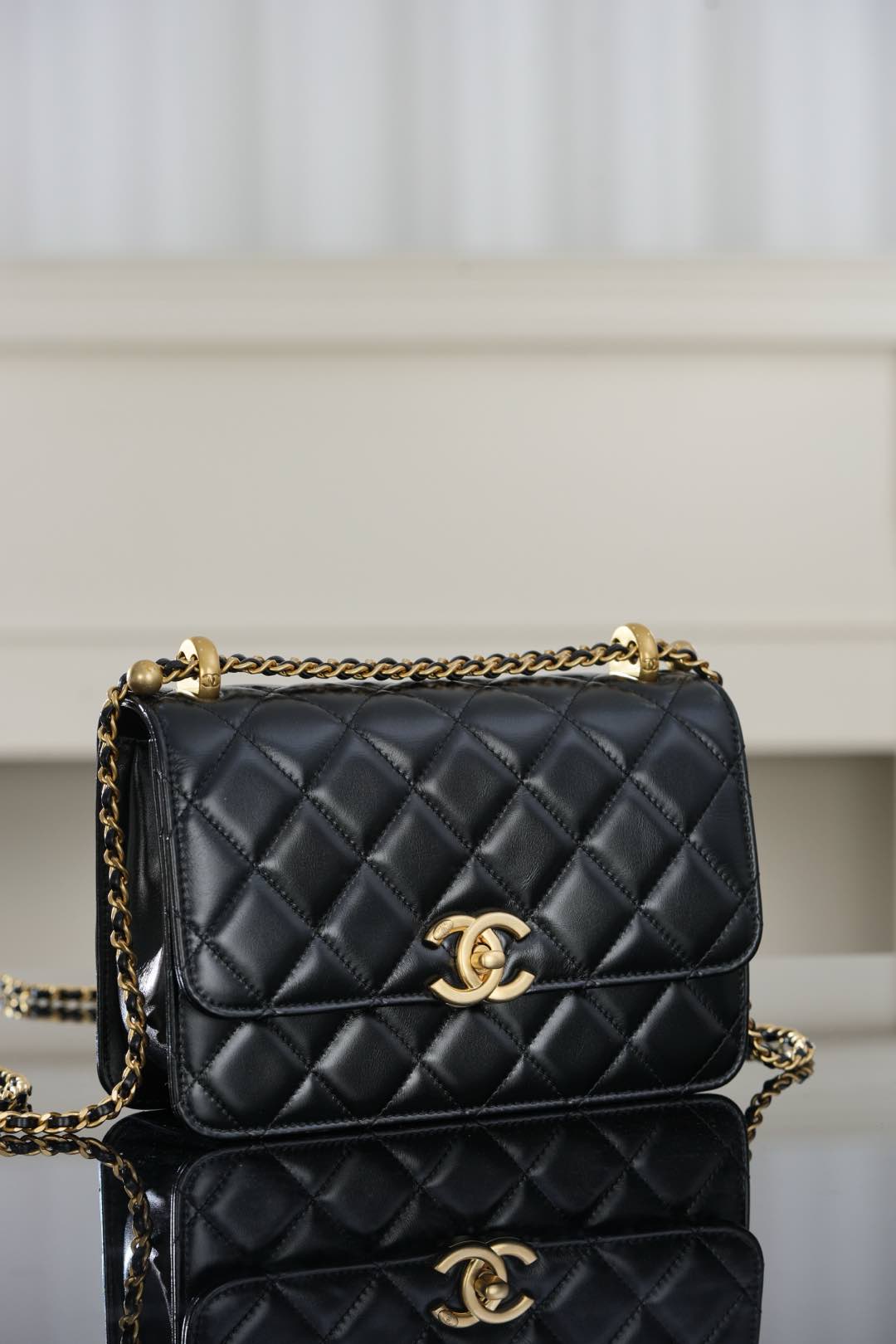 Chanel 25S CF Small – Black Lambskin Crossbody Bag – A20-AS2649-B05973-94305