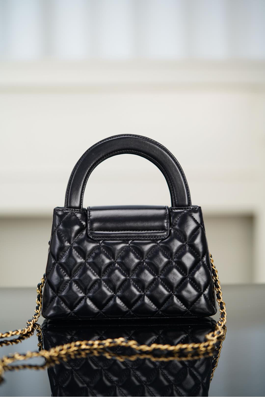 Chanel 23K Kelly mini – Black Lambskin Crossbody Bag – A20-AS4416-B14296-94305
