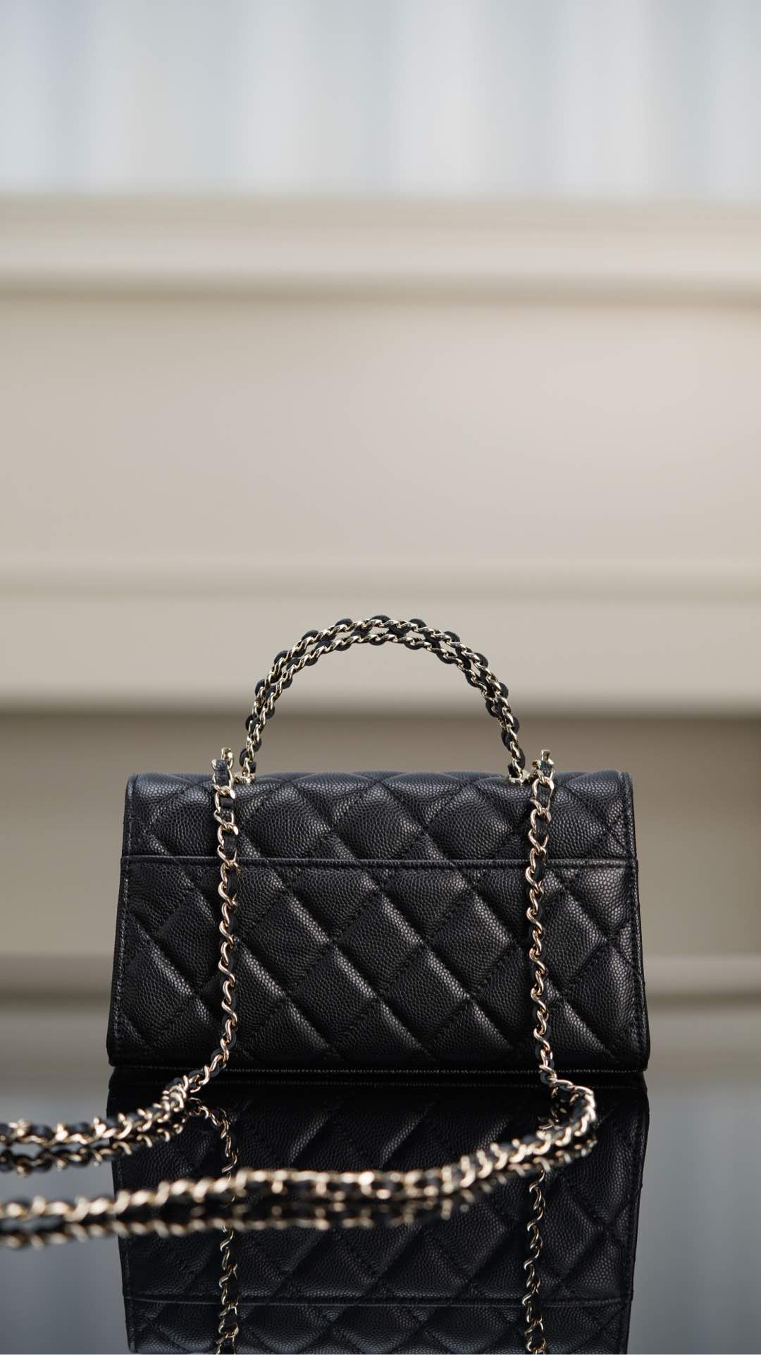 Chanel 25S Kelly – Black Lambskin Crossbody Bag – A20- 