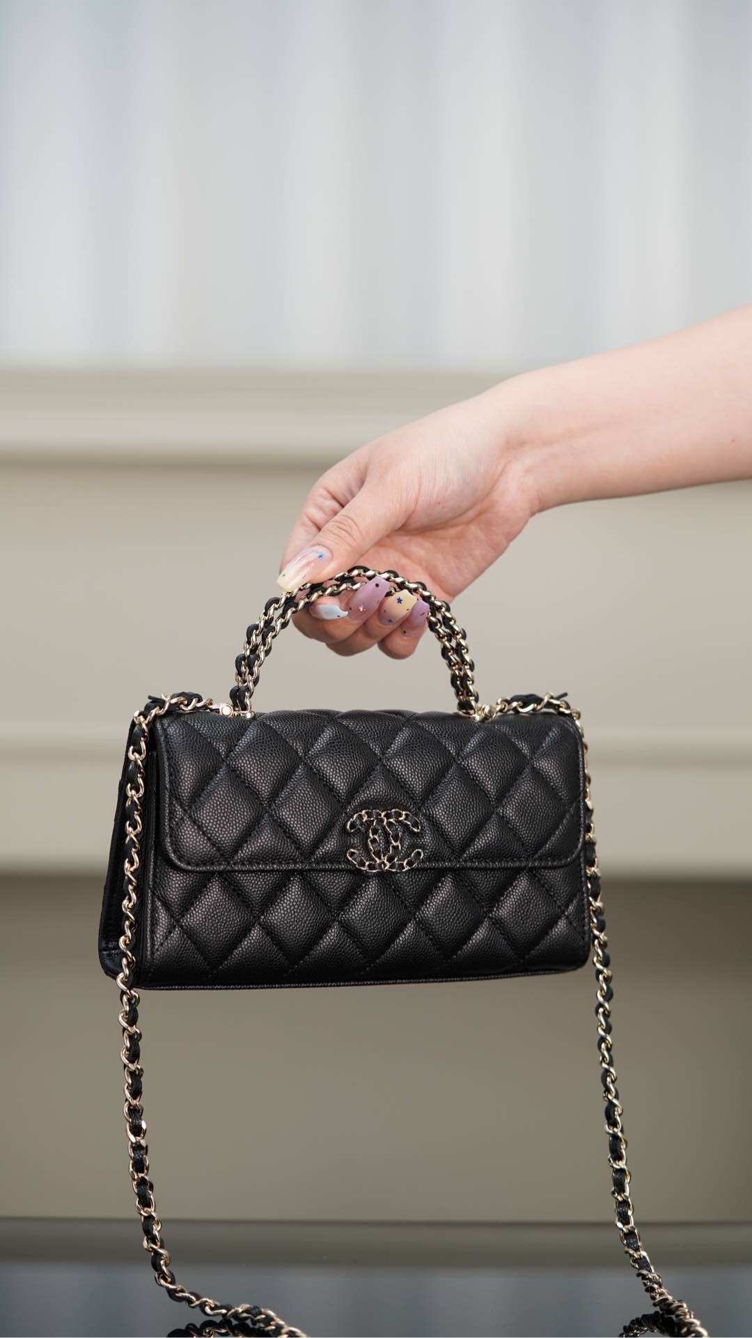 Chanel 25S Kelly – Black Lambskin Crossbody Bag – A20- 