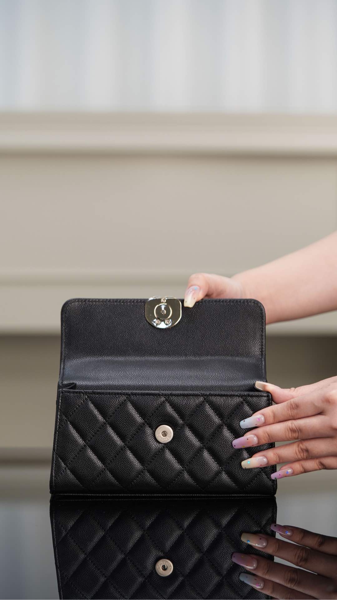 Chanel 25S Kelly – Black Lambskin Crossbody Bag – A20- 