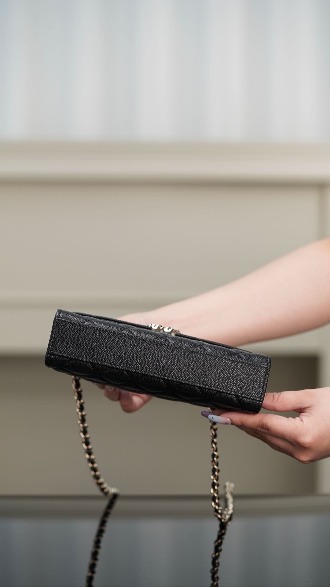 Chanel 25S Kelly – Black Lambskin Crossbody Bag – A20- 