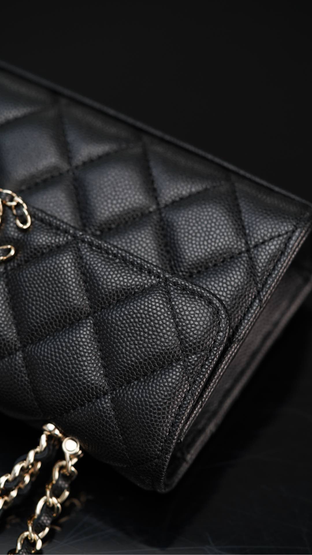 Chanel 25S Kelly – Black Lambskin Crossbody Bag – A20- 