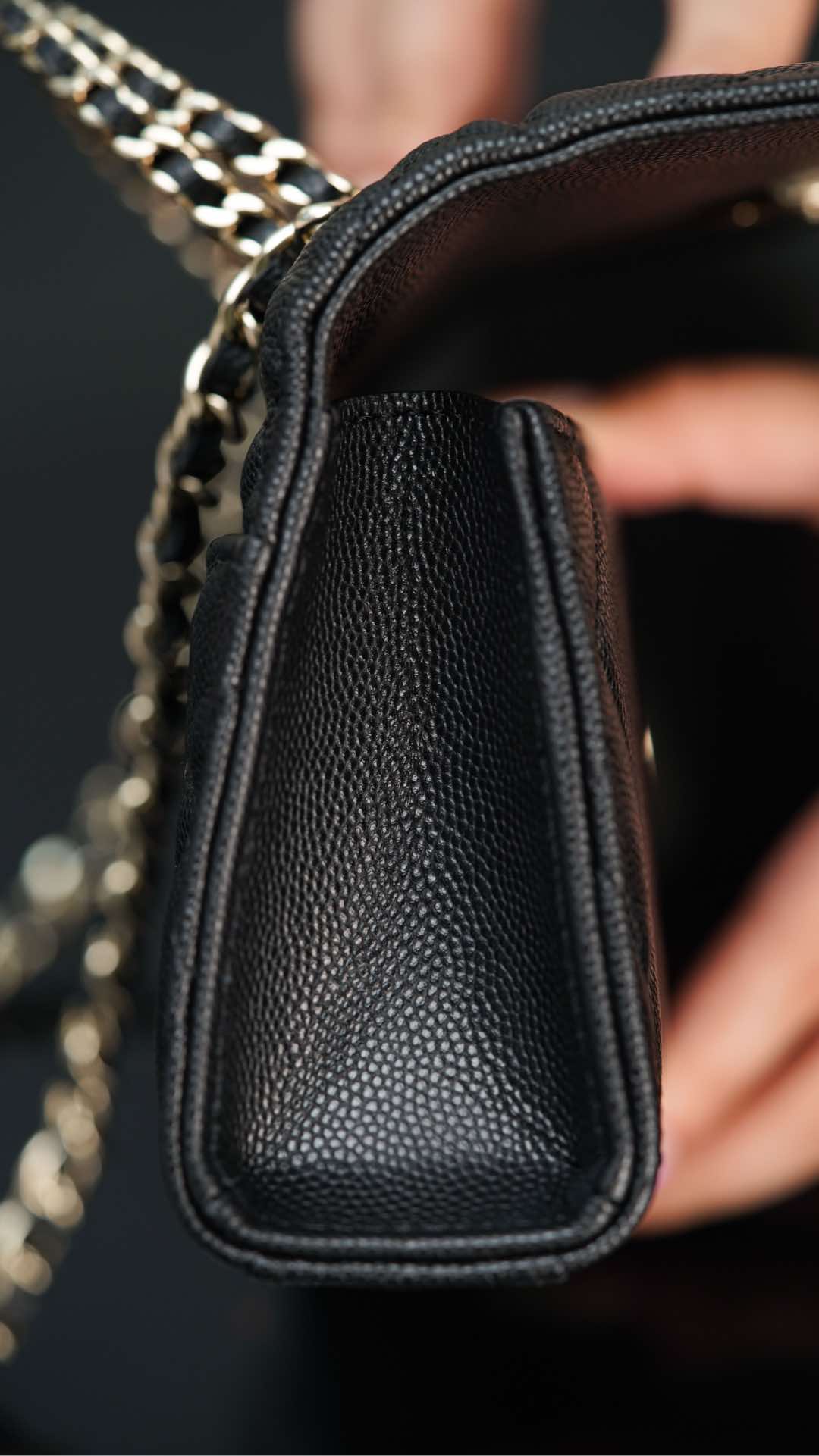 Chanel 25S Kelly – Black Lambskin Crossbody Bag – A20- 