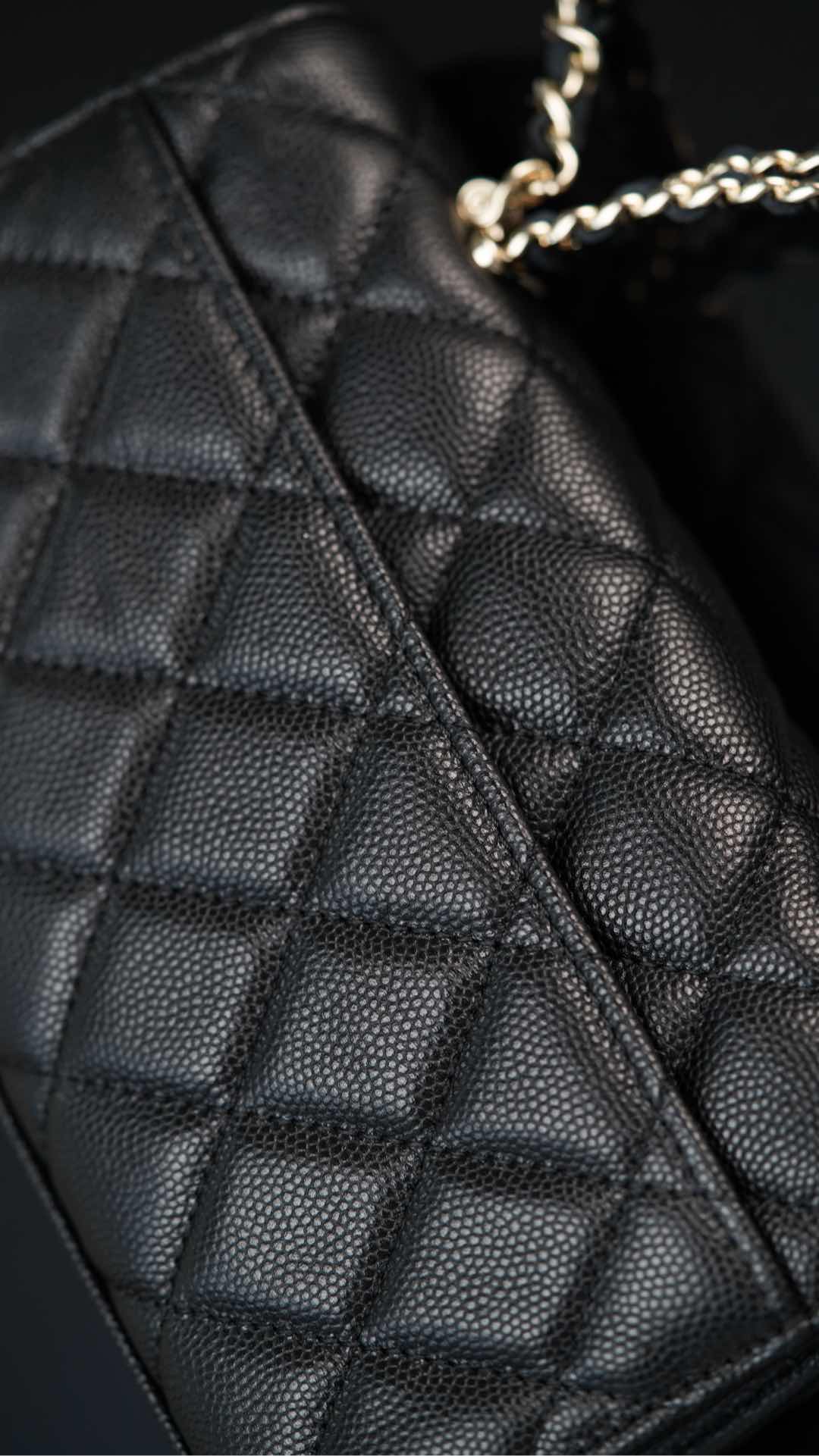 Chanel 25S Kelly – Black Lambskin Crossbody Bag – A20- 