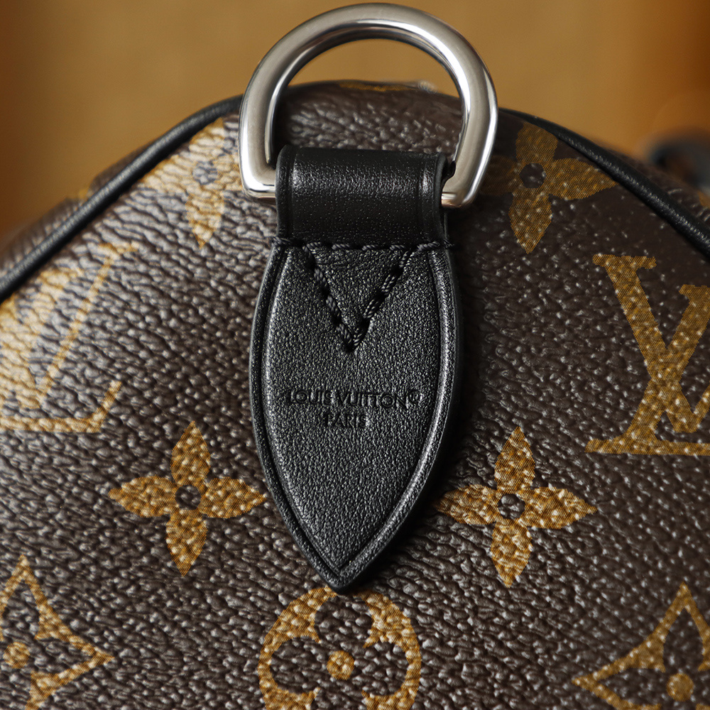 LOUIS VUITTON LV Speedy 30  全钢五金 经典老花 印花 拉链 涂层帆布 手提 斜挎单肩包 棕色A0 M12243