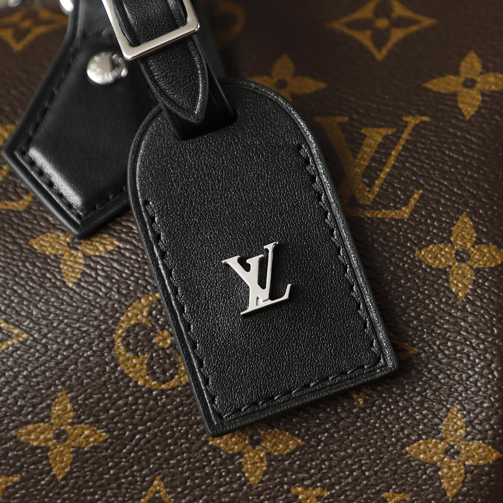 LOUIS VUITTON LV Speedy 30  全钢五金 经典老花 印花 拉链 涂层帆布 手提 斜挎单肩包 棕色A0 M12243