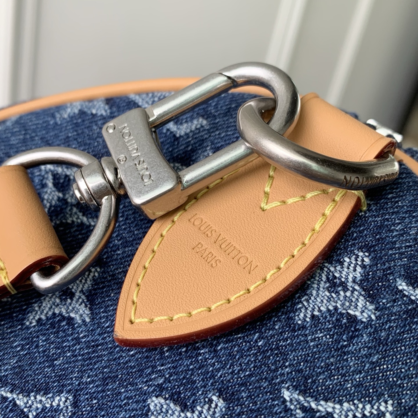 LOUIS VUITTON 路易威登 LV Speedy P9 30 可拆卸肩带 LV牛皮革 斜挎包 单肩包 双肩包 水桶 手提包  丹宁 M27556